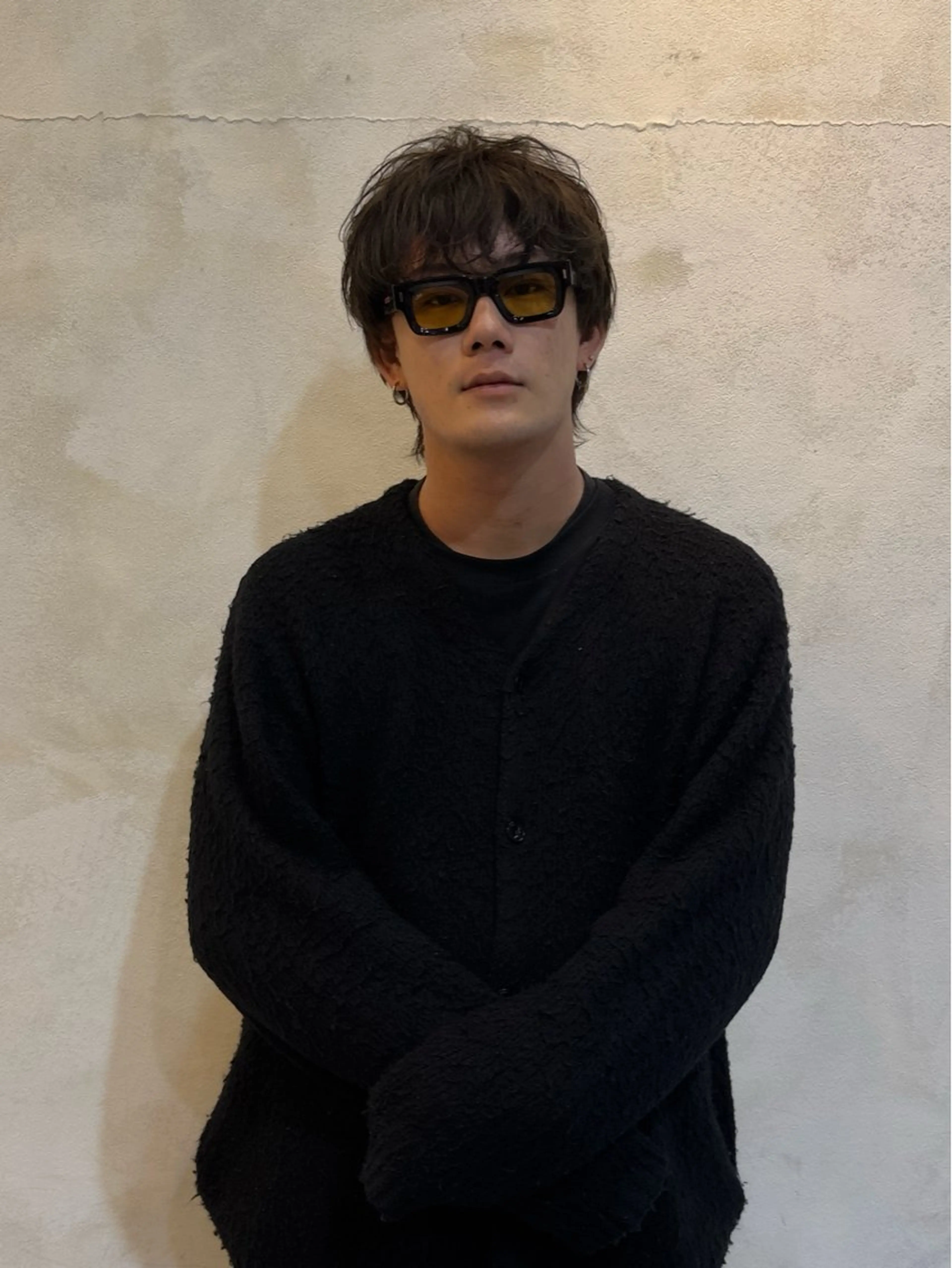 カラー メンズ ブラウンカラー オリーブブラウン ヘアカラー 大須/パーマモデル 木場 健斗🌳のヘアスタイル