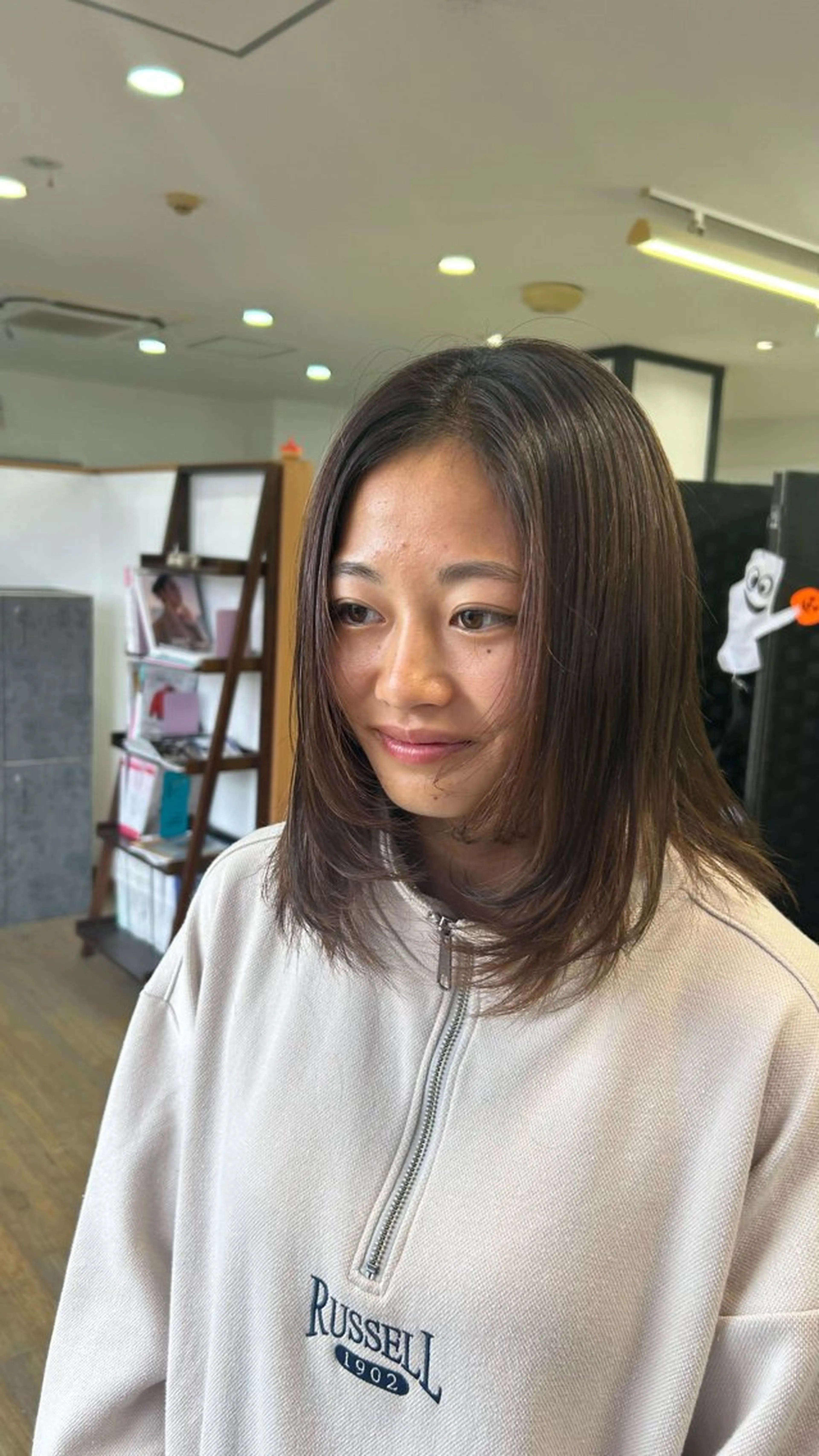 ミディアム 顔周りカット レイヤーカット ❄️艶カラー/レイヤ ー/ボブ/mao❄️のヘアスタイル