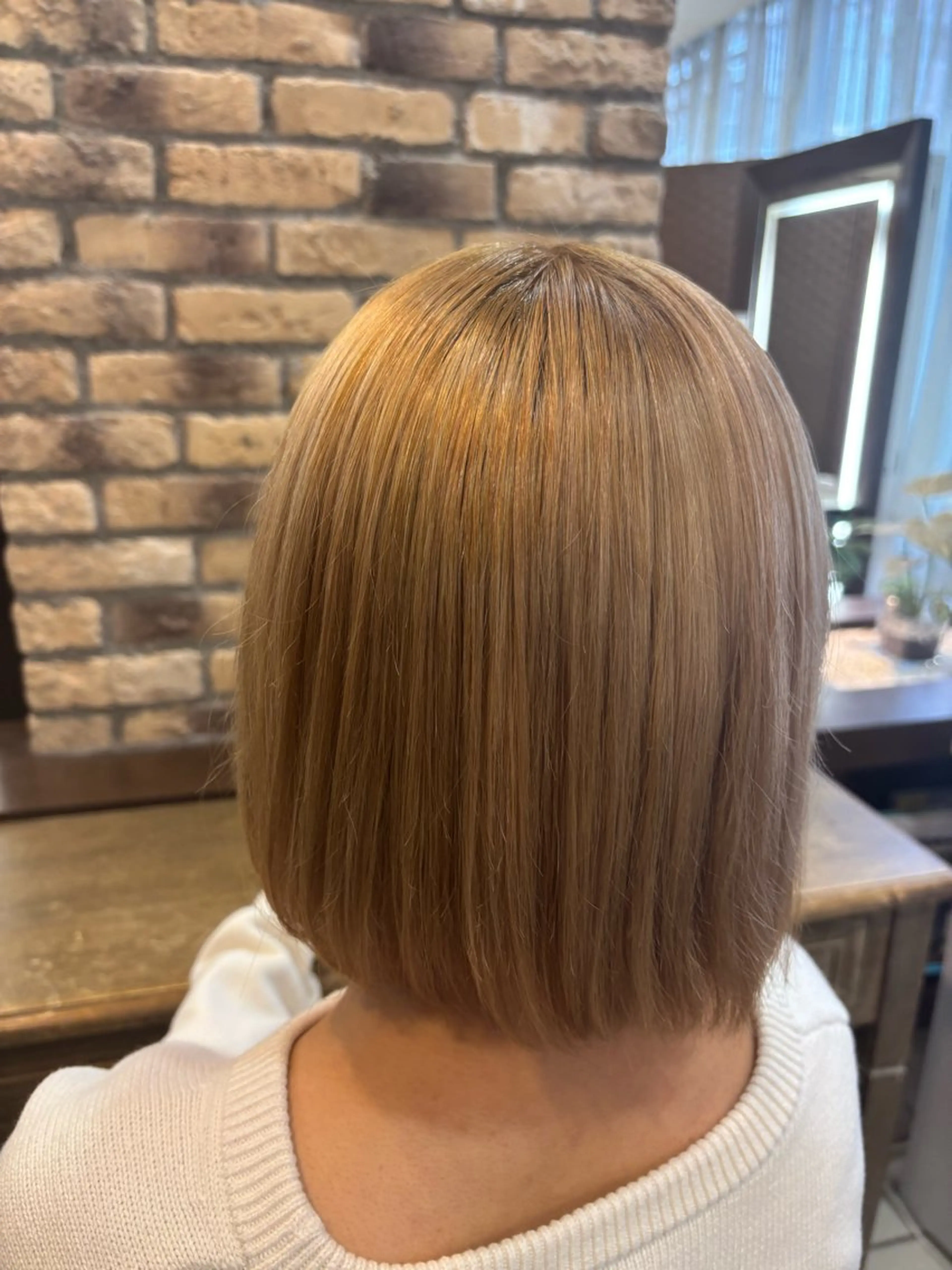 ショート トリートメント 暖色カラー❤️横浜 エクステらん🦖のヘアスタイル