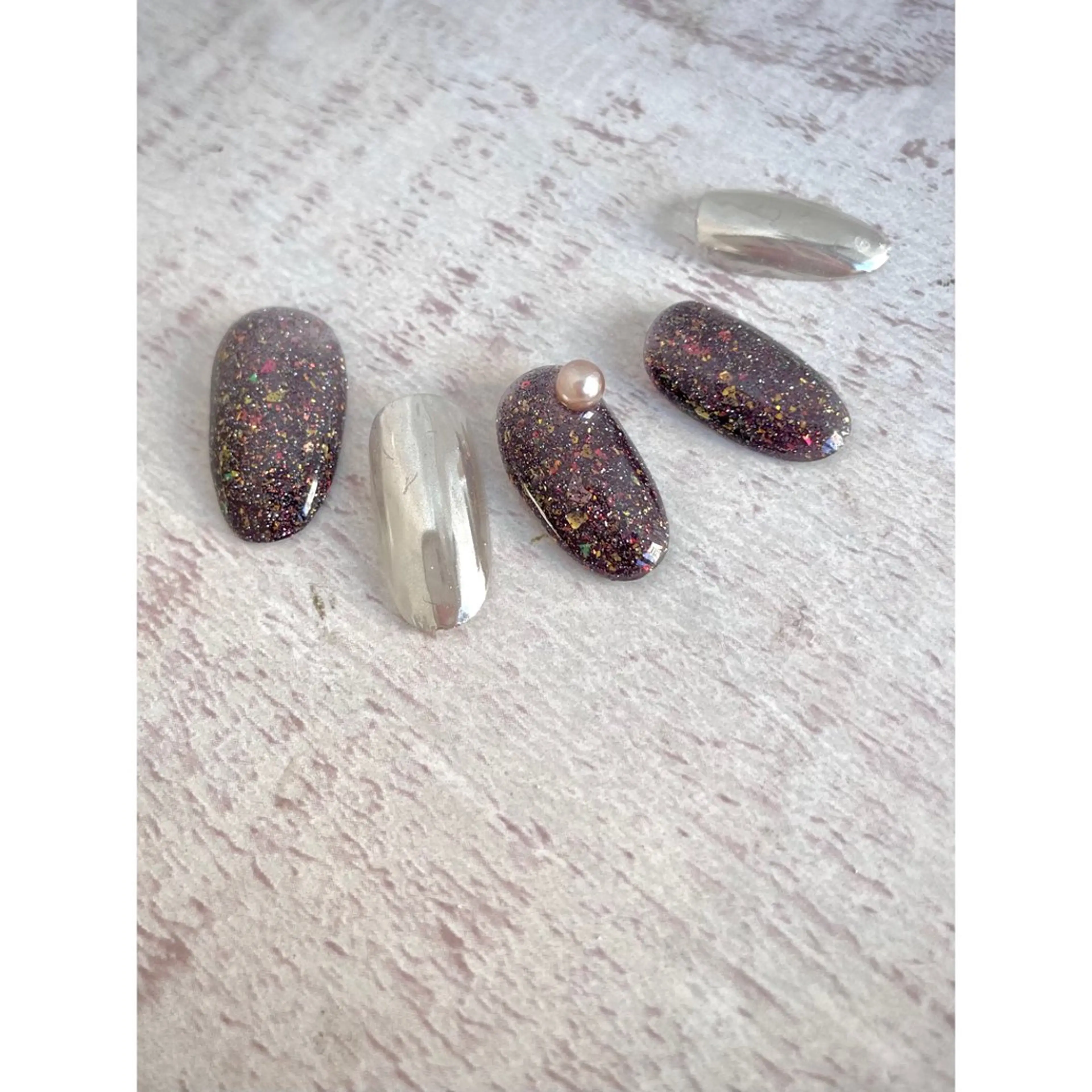 ネイル ハンドネイル 𖡼 yumenoのネイルデザイン