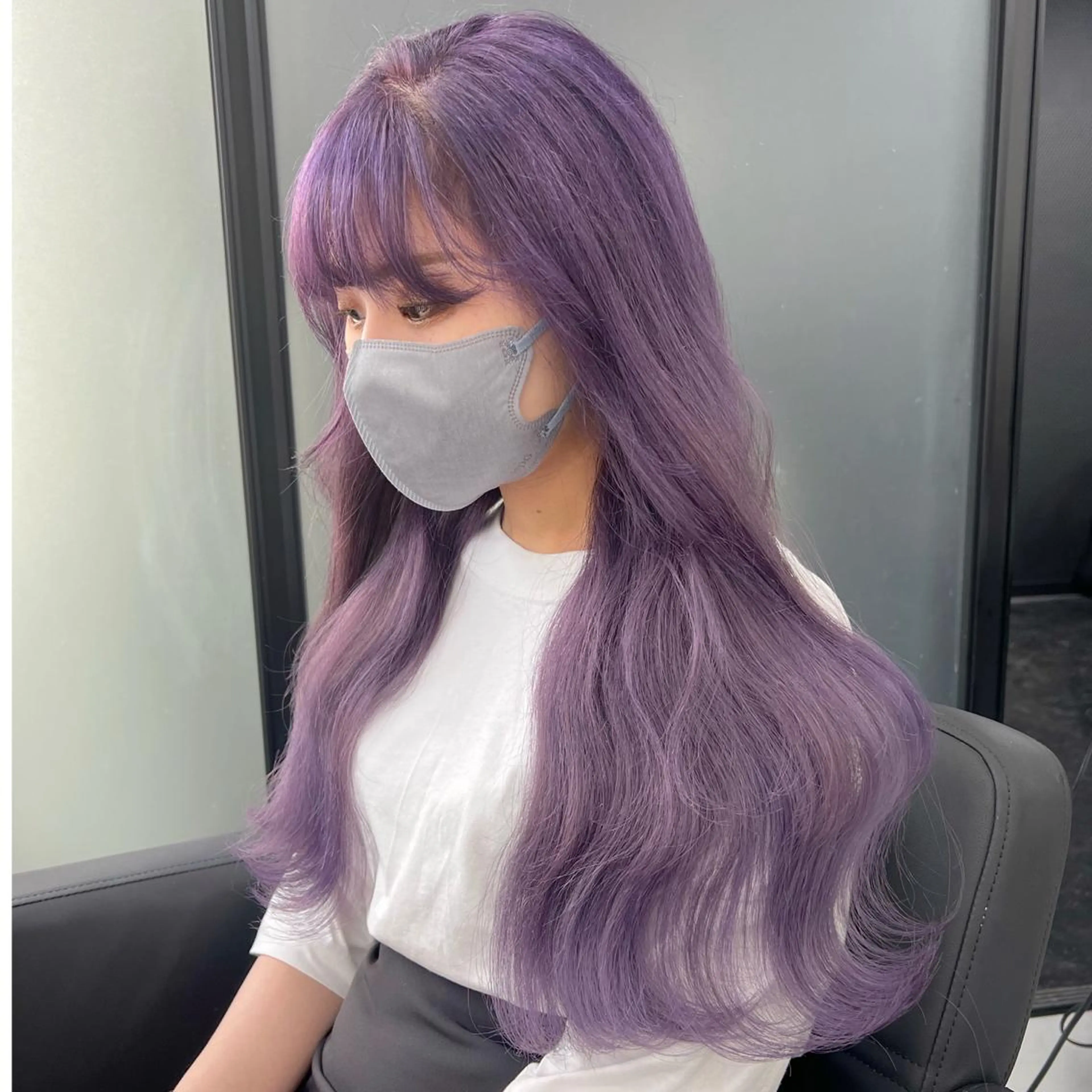 ロング カラー シールエクステ ハイトーンカラー エクステ ヘアカラー トリートメント シールエクステ特化 ハイトーン、NANAのヘアスタイル