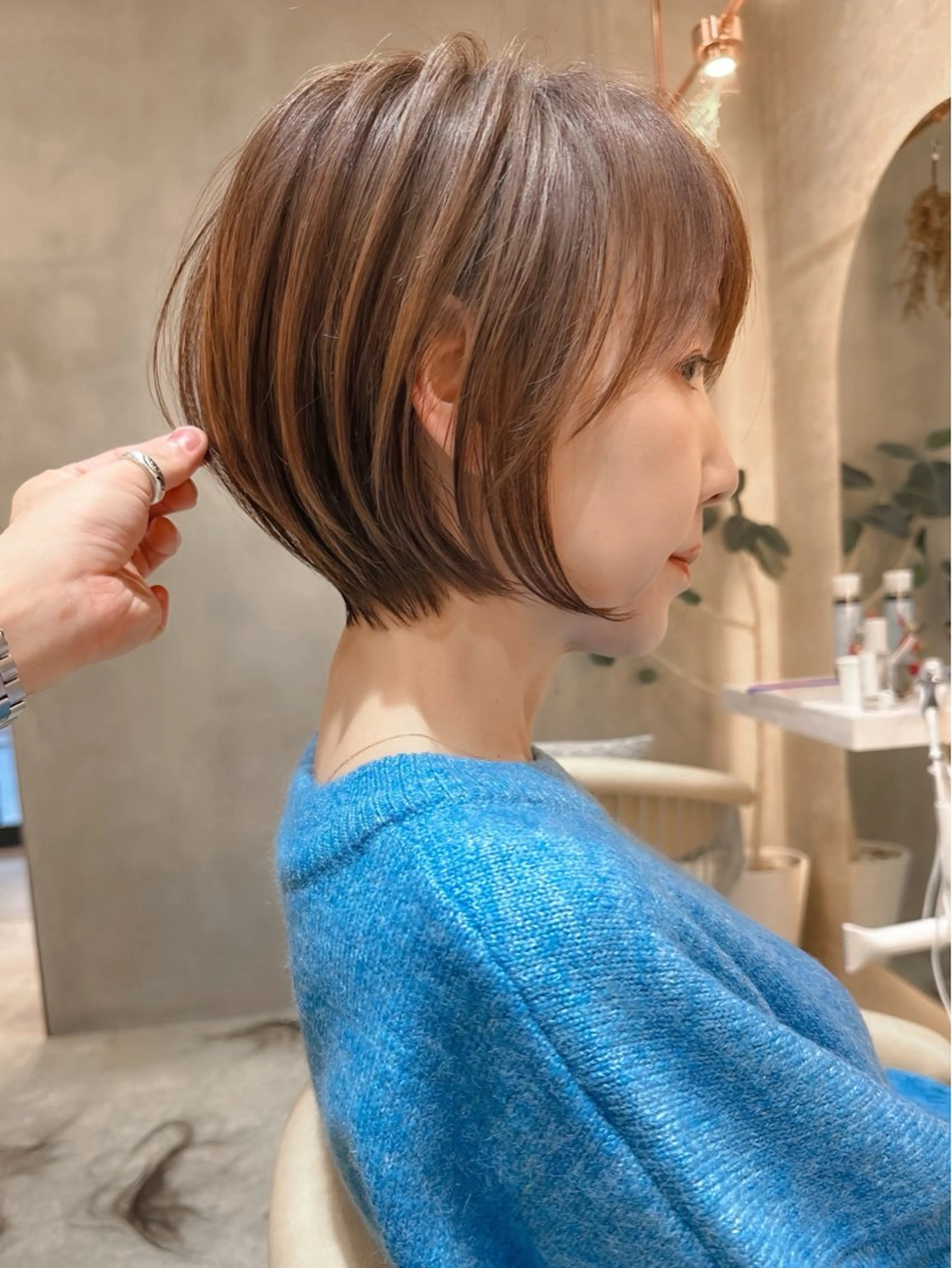 ショート カラー カット 縮毛矯正 トリートメント ボブ/ショート/ 縮毛矯正⚜️工藤昴のヘアスタイル