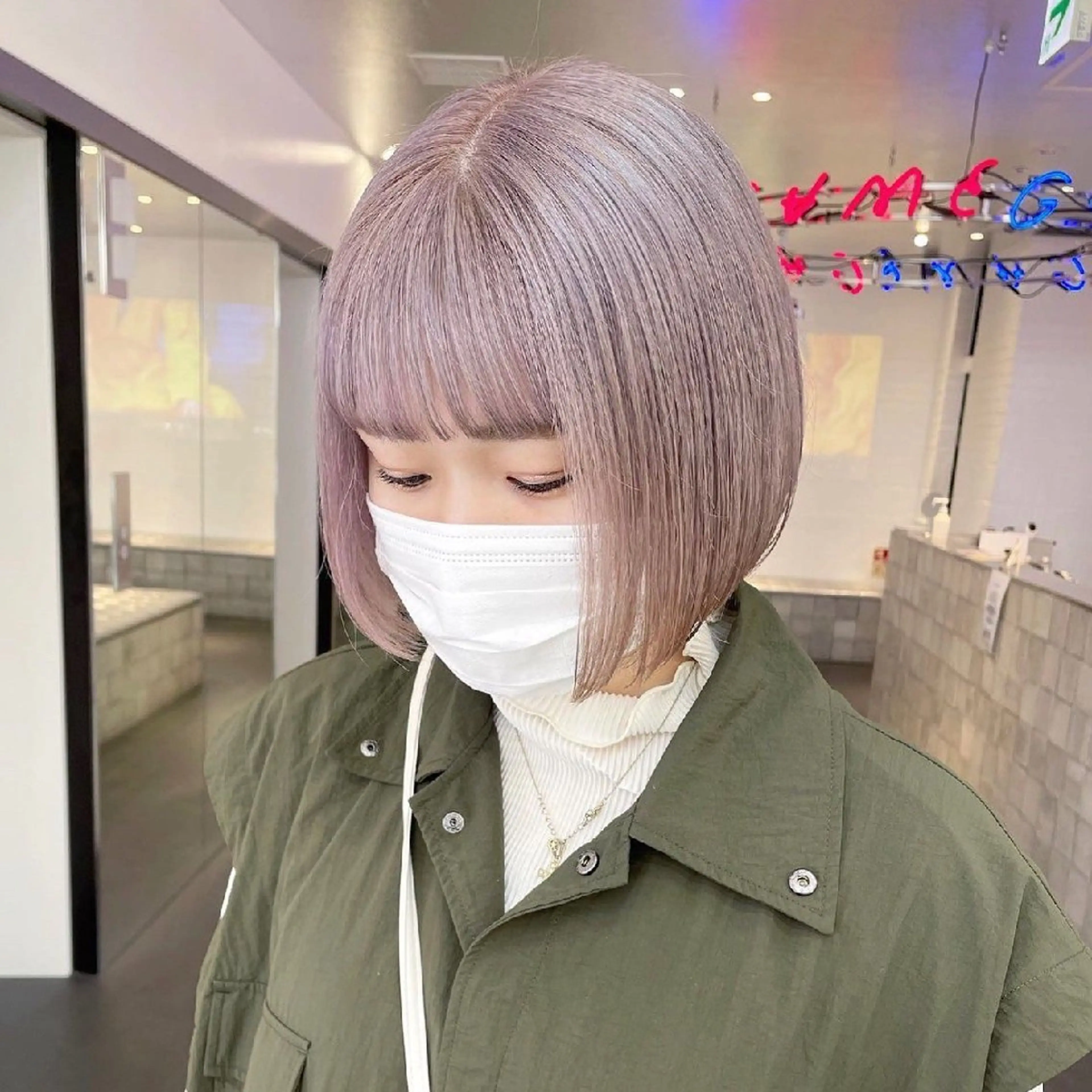 ミディアム カラー カット ヘアカラー トリートメント ✨カラー人気✨ GAME原宿店のヘアスタイル