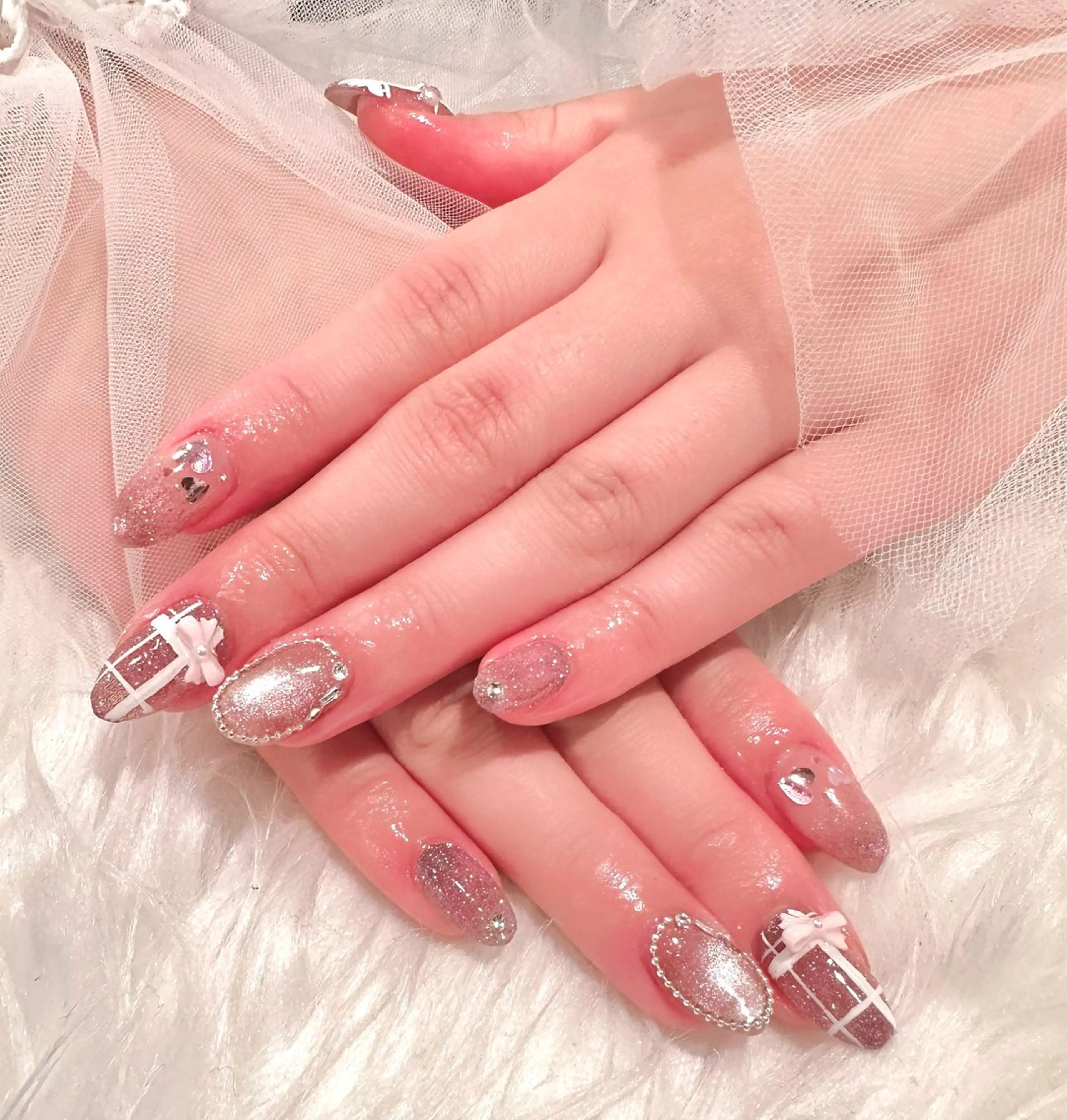 ネイル 持ち込み バレンタイン ハンドネイル nail untitled🎀のネイルデザイン