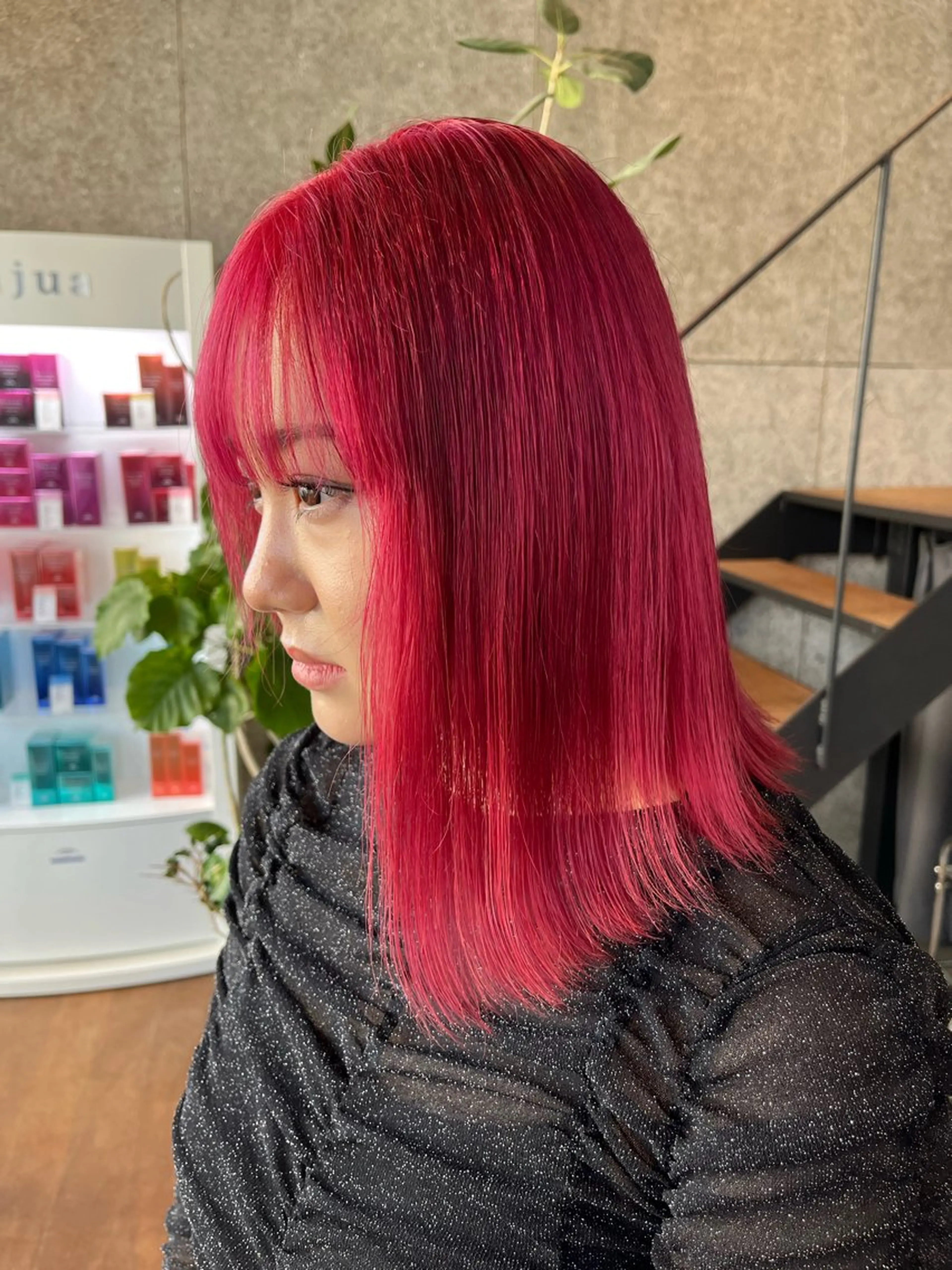 ミディアム カラー ヘアアレンジ カット ヘアカラー トリートメント 髪質改善・艶カラー・ ボブ・リクト💥のヘアスタイル