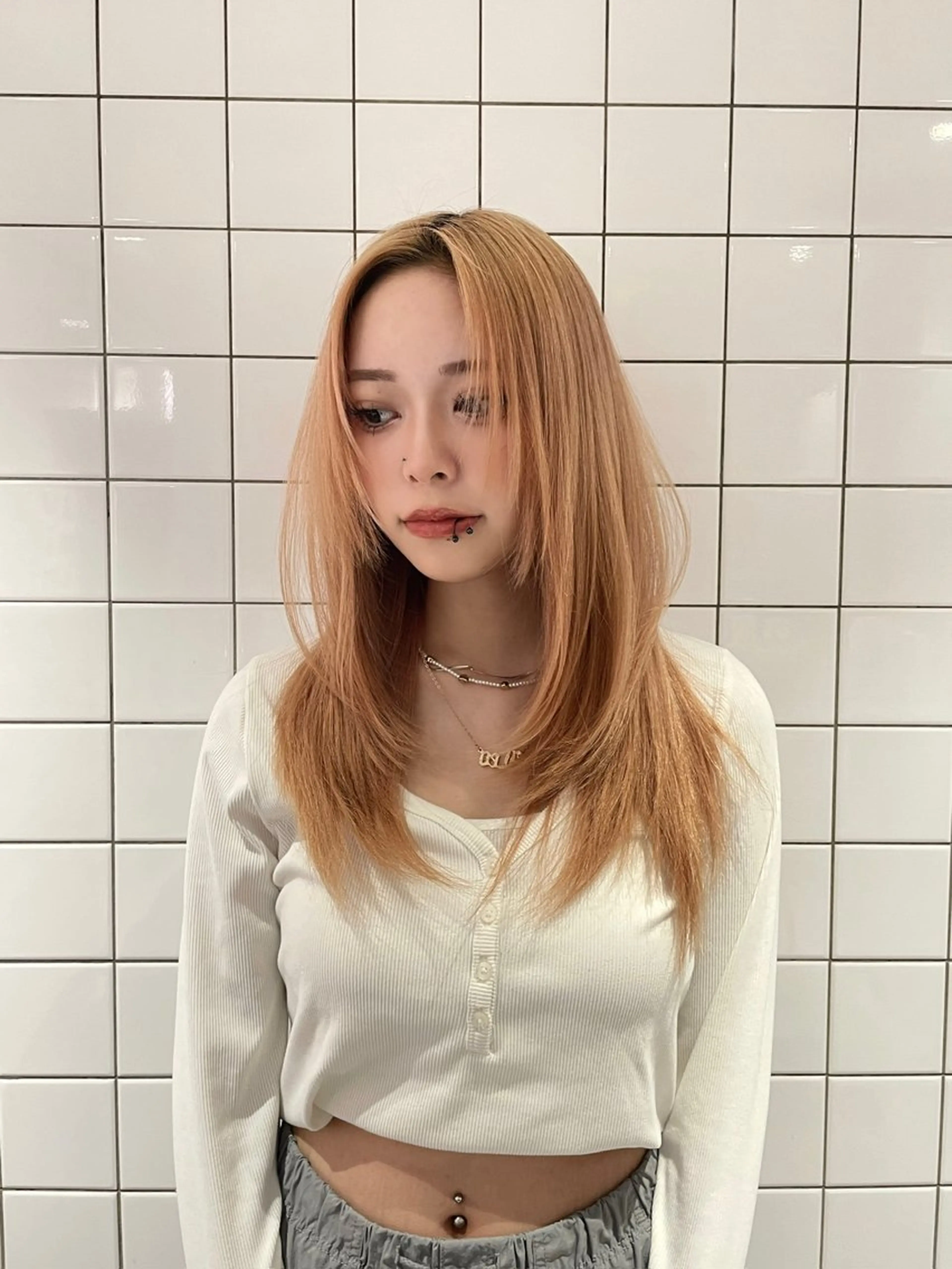 セミロング RIN🩶レイヤー /ハッシュカットのヘアスタイル