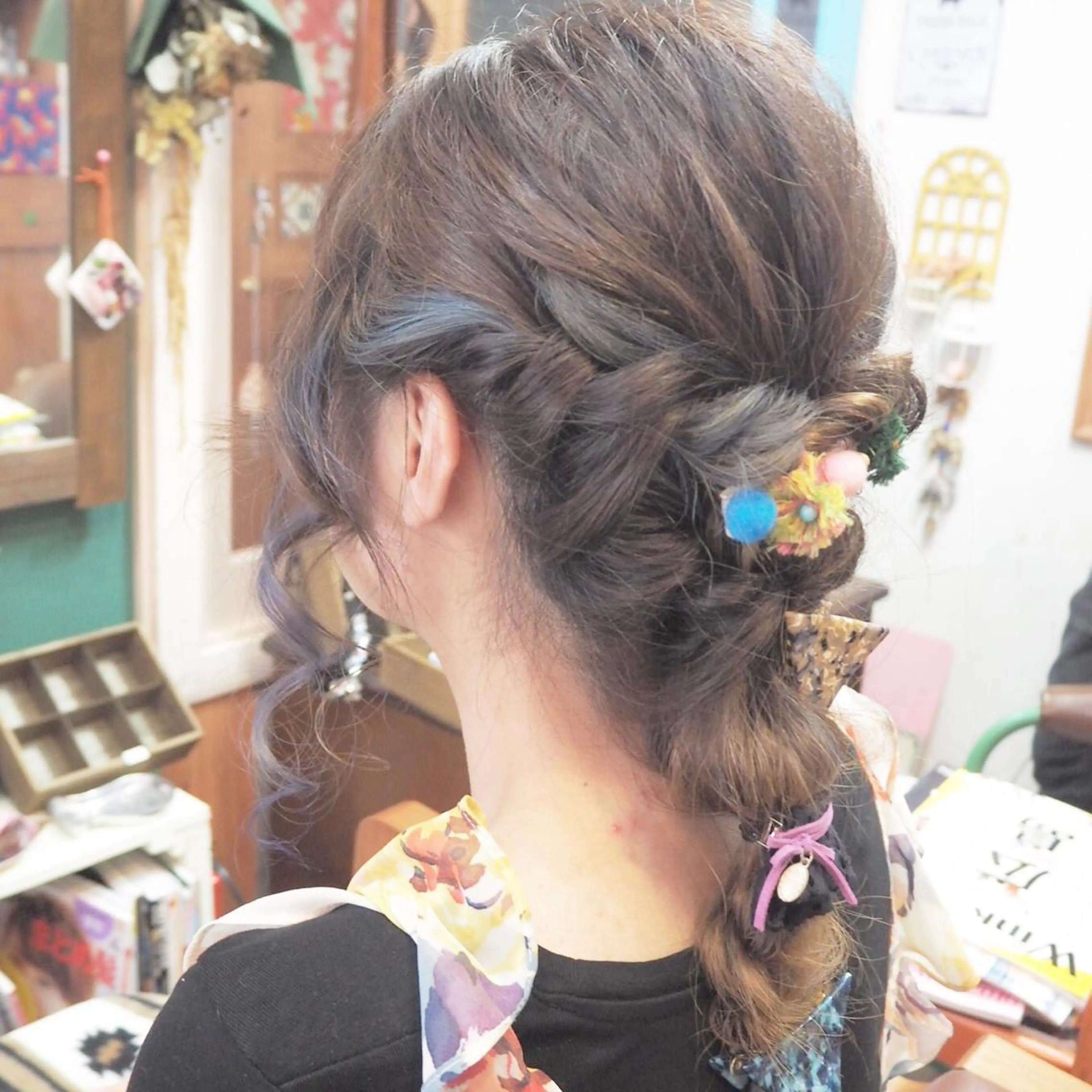 ロング パープルカラー ポルタカリーナサロン yukariのヘアスタイル