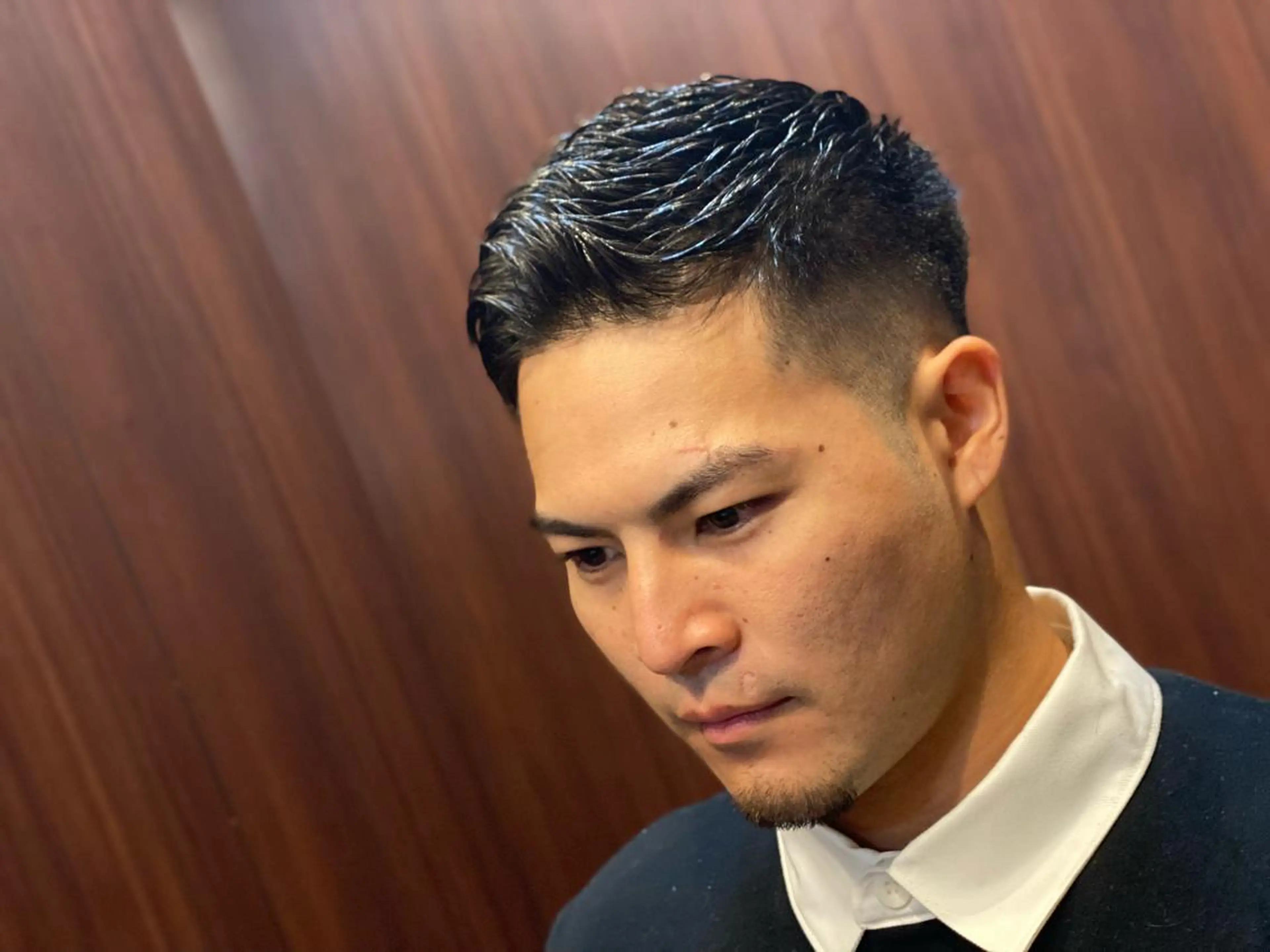 ショート パーマ メンズ 浅見 天翔のヘアスタイル