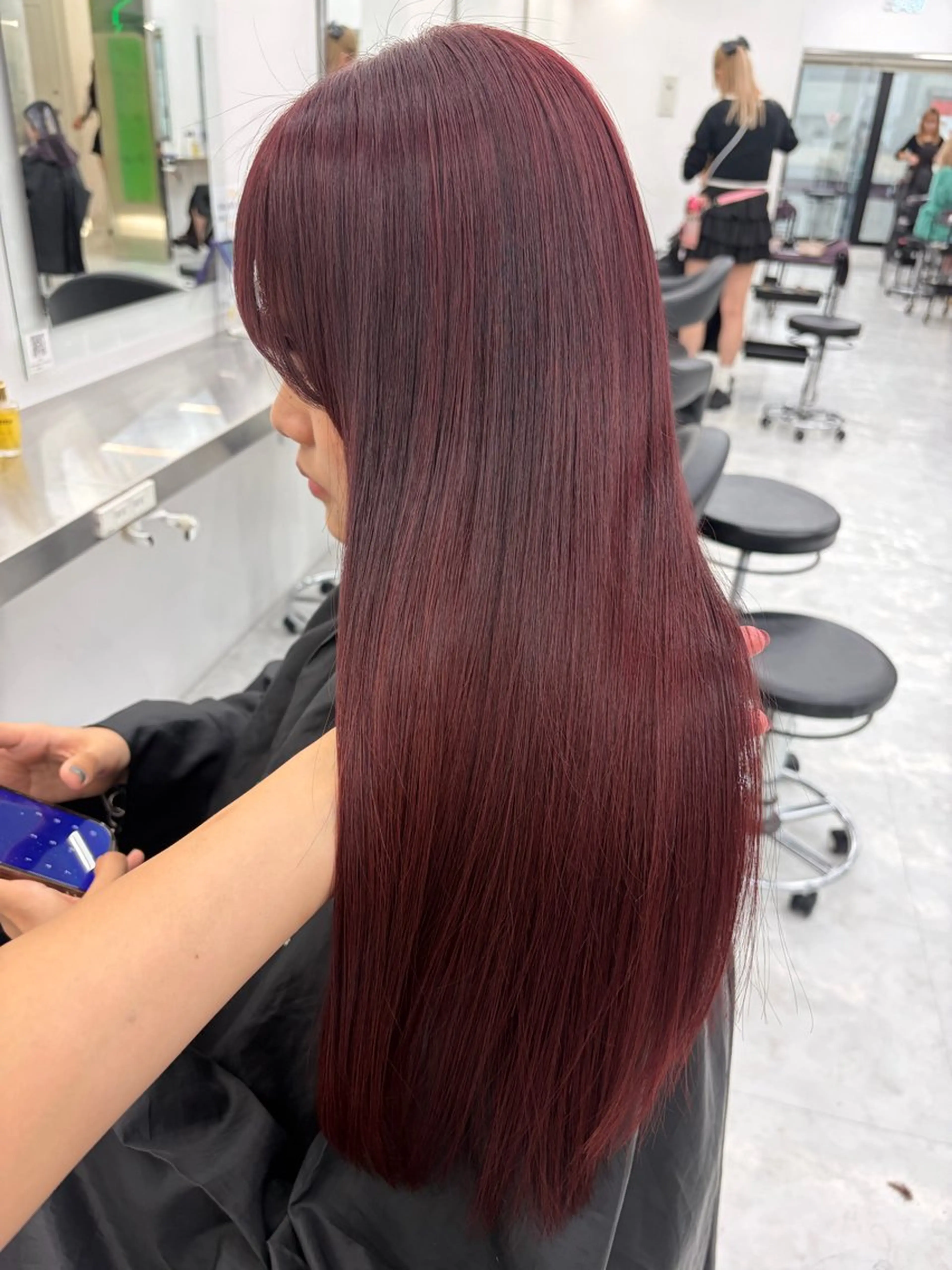 ロング カット ヘアカラー トリートメント ヘッドスパ 💗韓国暖色ヘア NO.1💗🪽のヘアスタイル