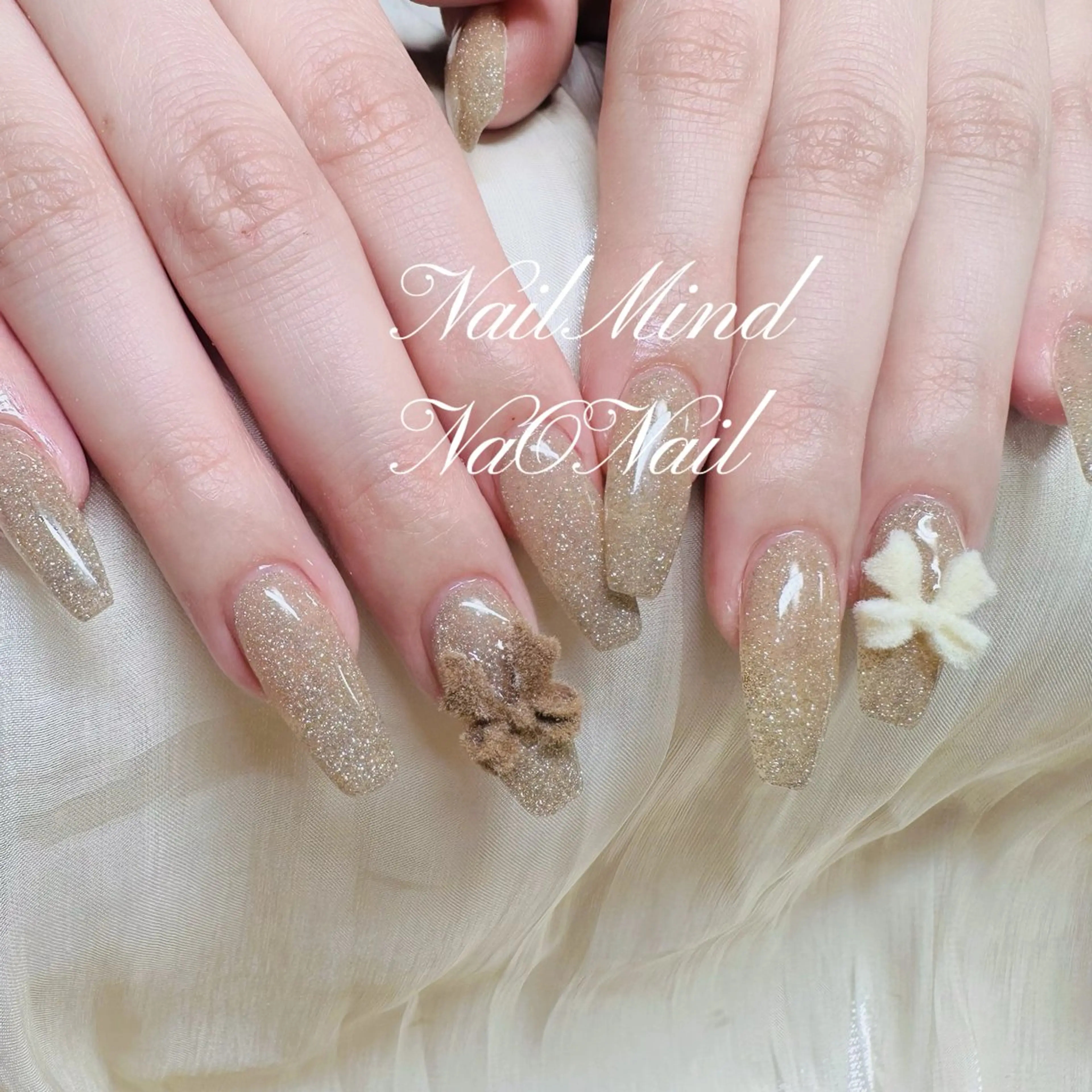ネイル リボン ハンドネイル Nail Mind (NaONail)のネイルデザイン