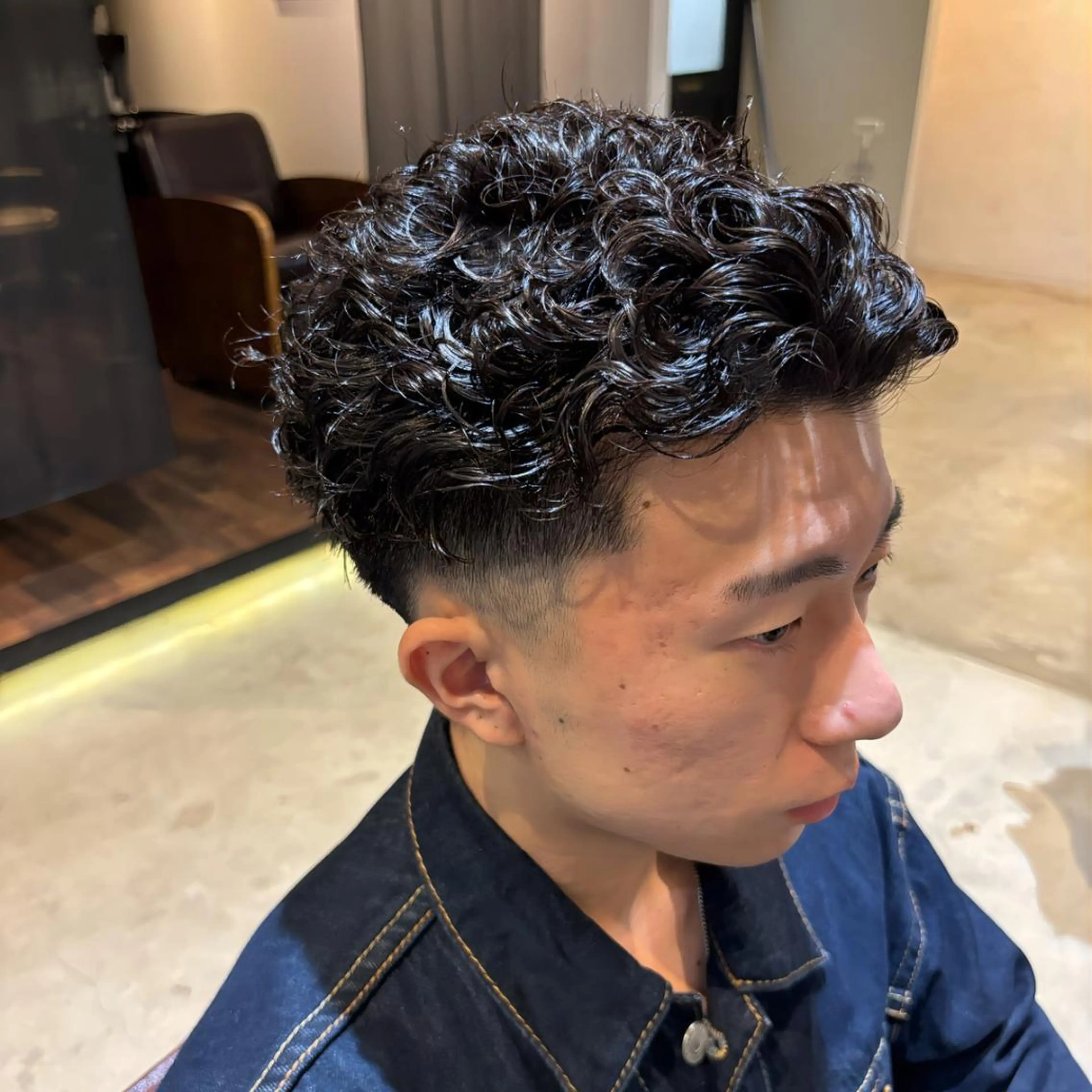 ショート カット パーマ ONE.STOP. LABO/メンズのヘアスタイル