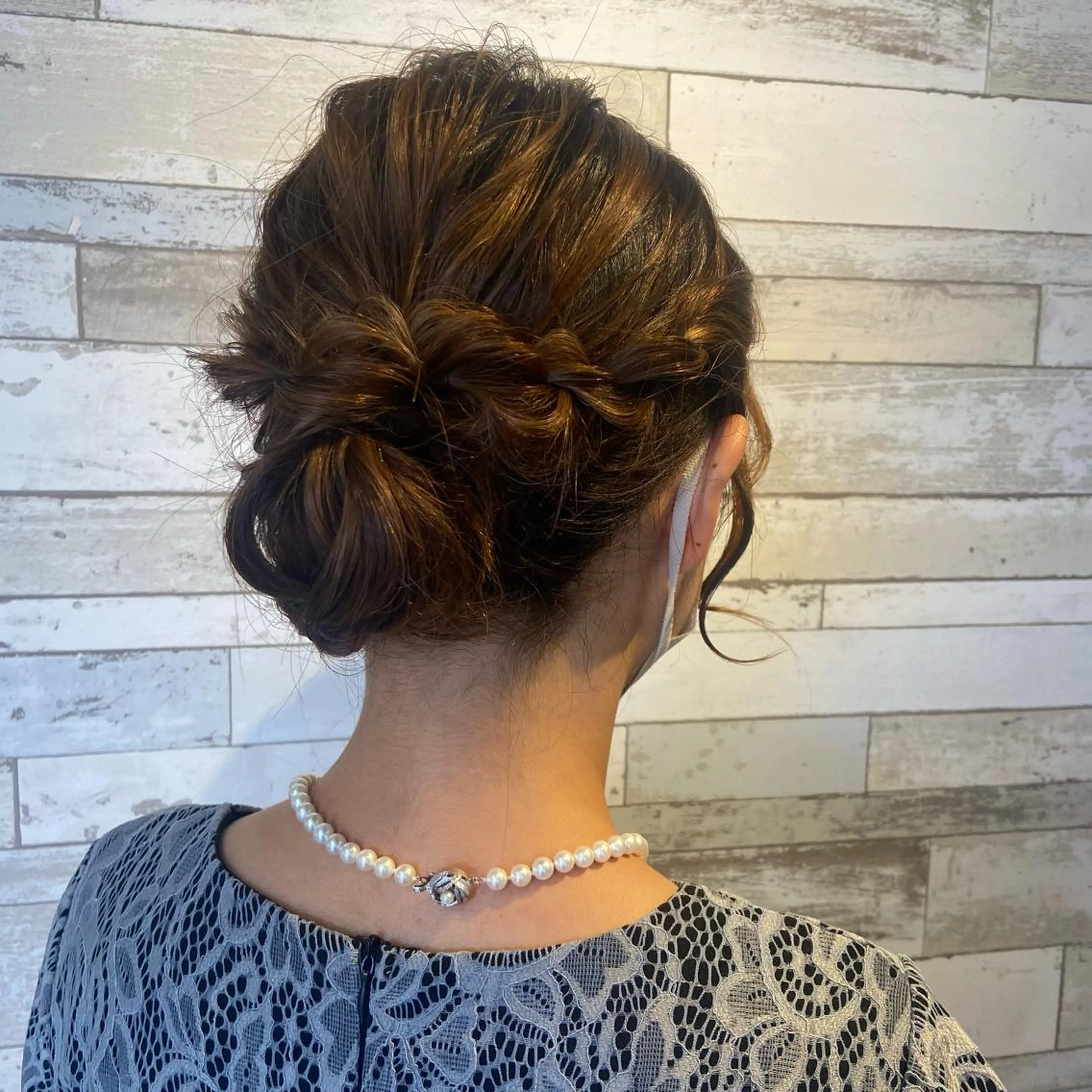 ミディアム カラー ヘアアレンジ ヘアセット ボブカット/アレンジ /さきのヘアスタイル