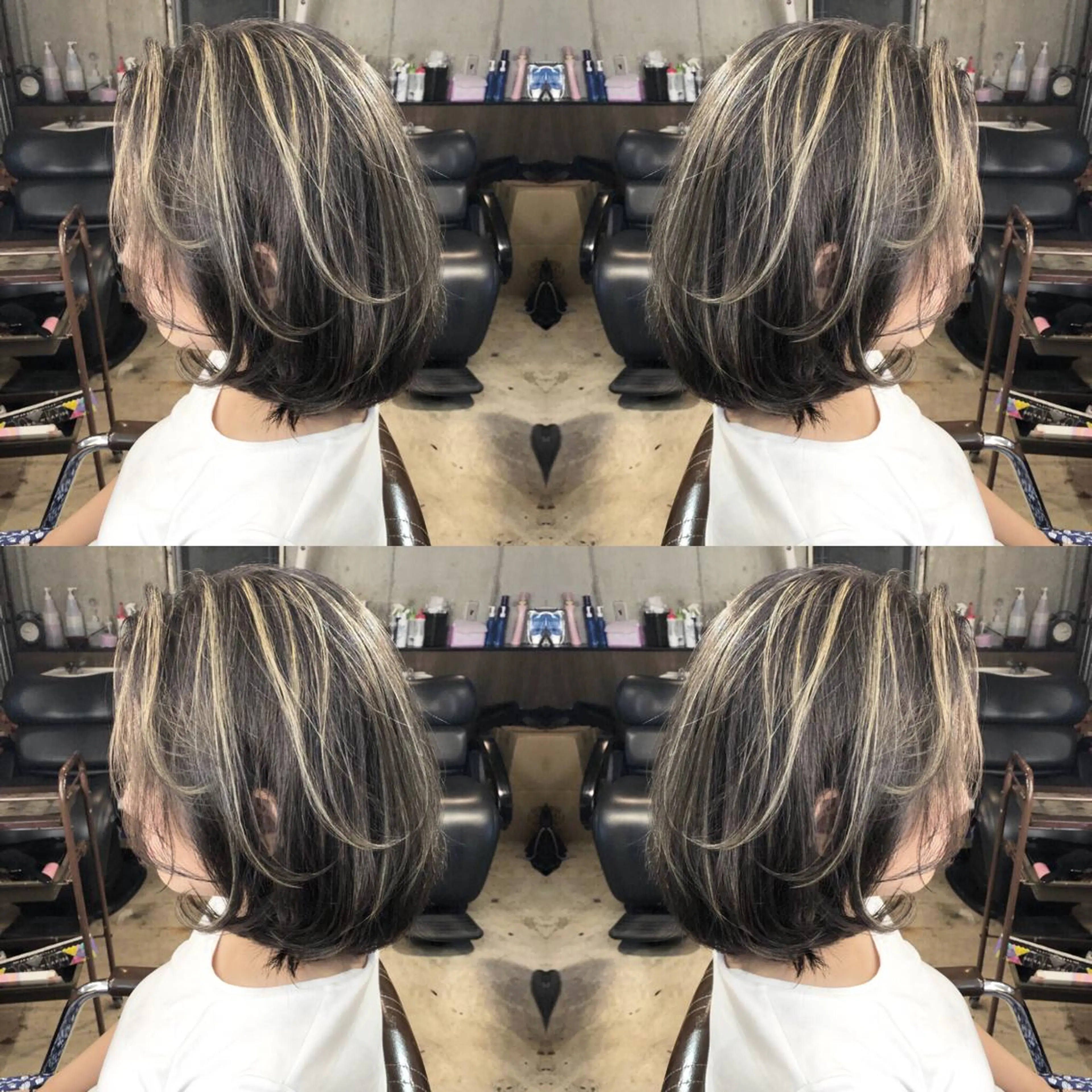 ミディアム カラー パーマ ヘアアレンジ メンズ キッズ ネイル マツエク・マツパ メンズハイライト ハイライトカラー 伸ばしかけ ハイライト カジュアル カット ヘアカラー トリートメント ヘッドスパ 韓国風×透明感カラー 髪質改善オタベシンヤのヘアスタイル