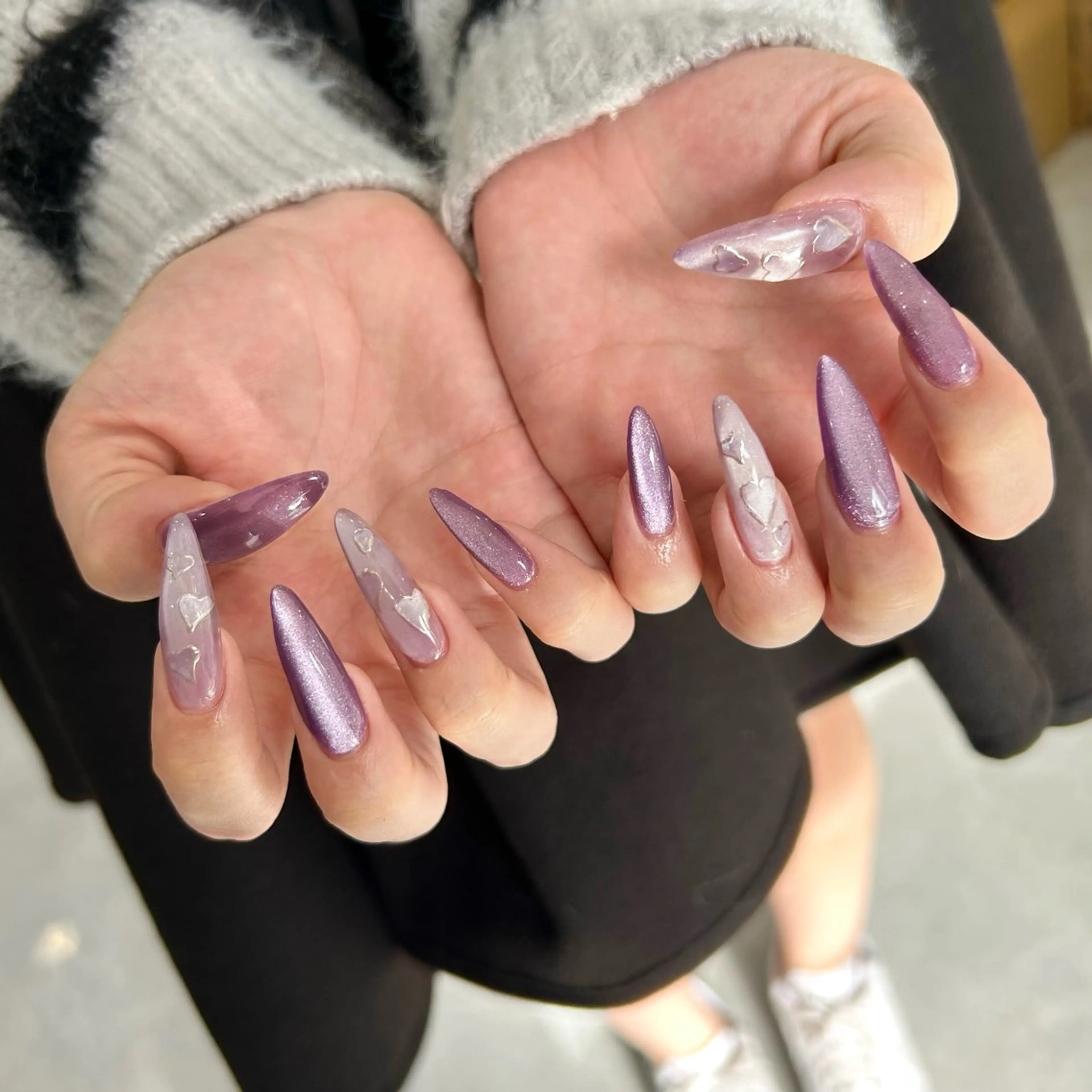 ネイル ハート ハンドネイル RYO ／Amourのネイルデザイン