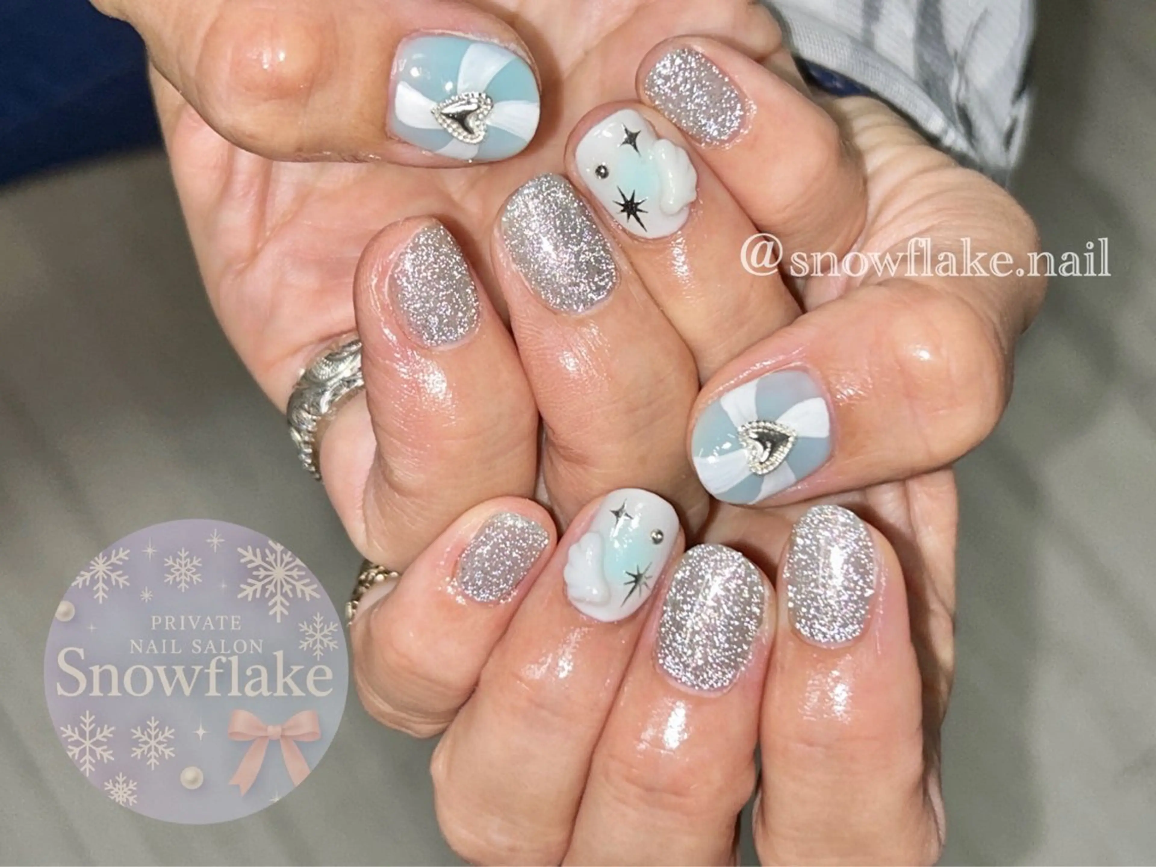 ネイル Snow flake 🫧YUKIのネイルデザイン