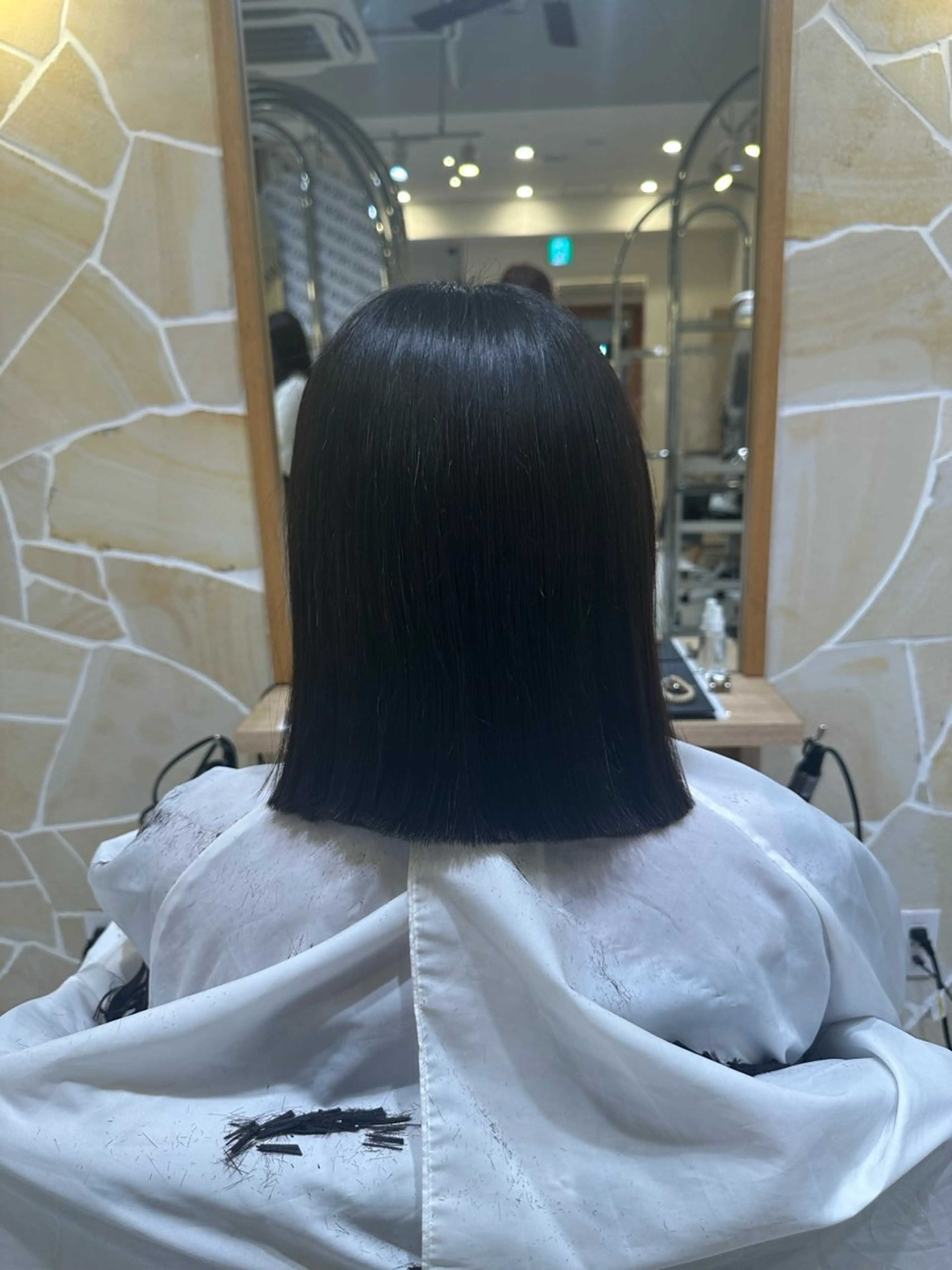 ショート 切りっぱなしボブ ボブ 山本 心愛のマツエク・マツパデザイン