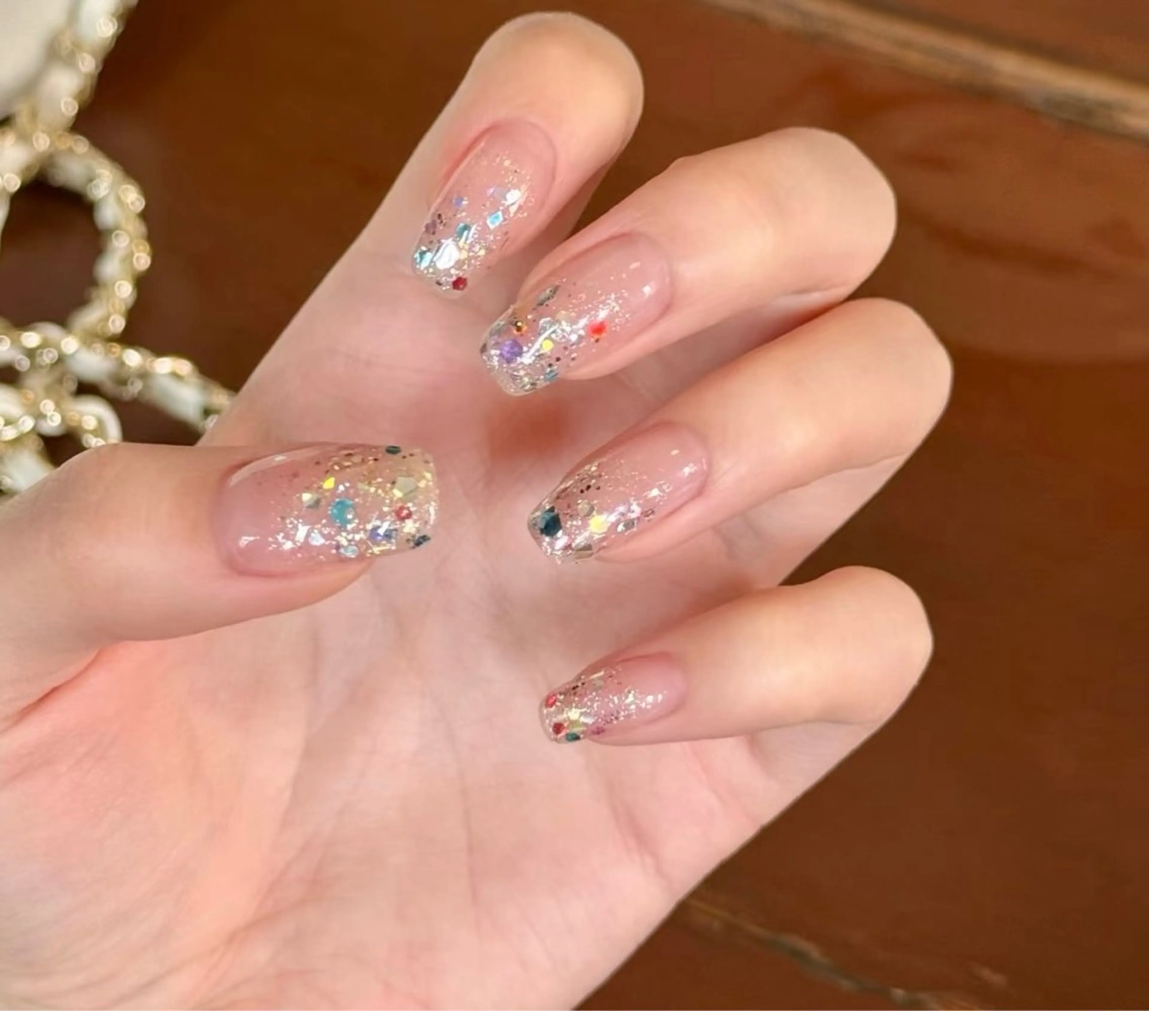 ネイル ジェルネイル キラキラネイル ラメ(グリッター) ワンカラーネイル シンプルネイル ハンドネイル EG えまEMAのネイルデザイン