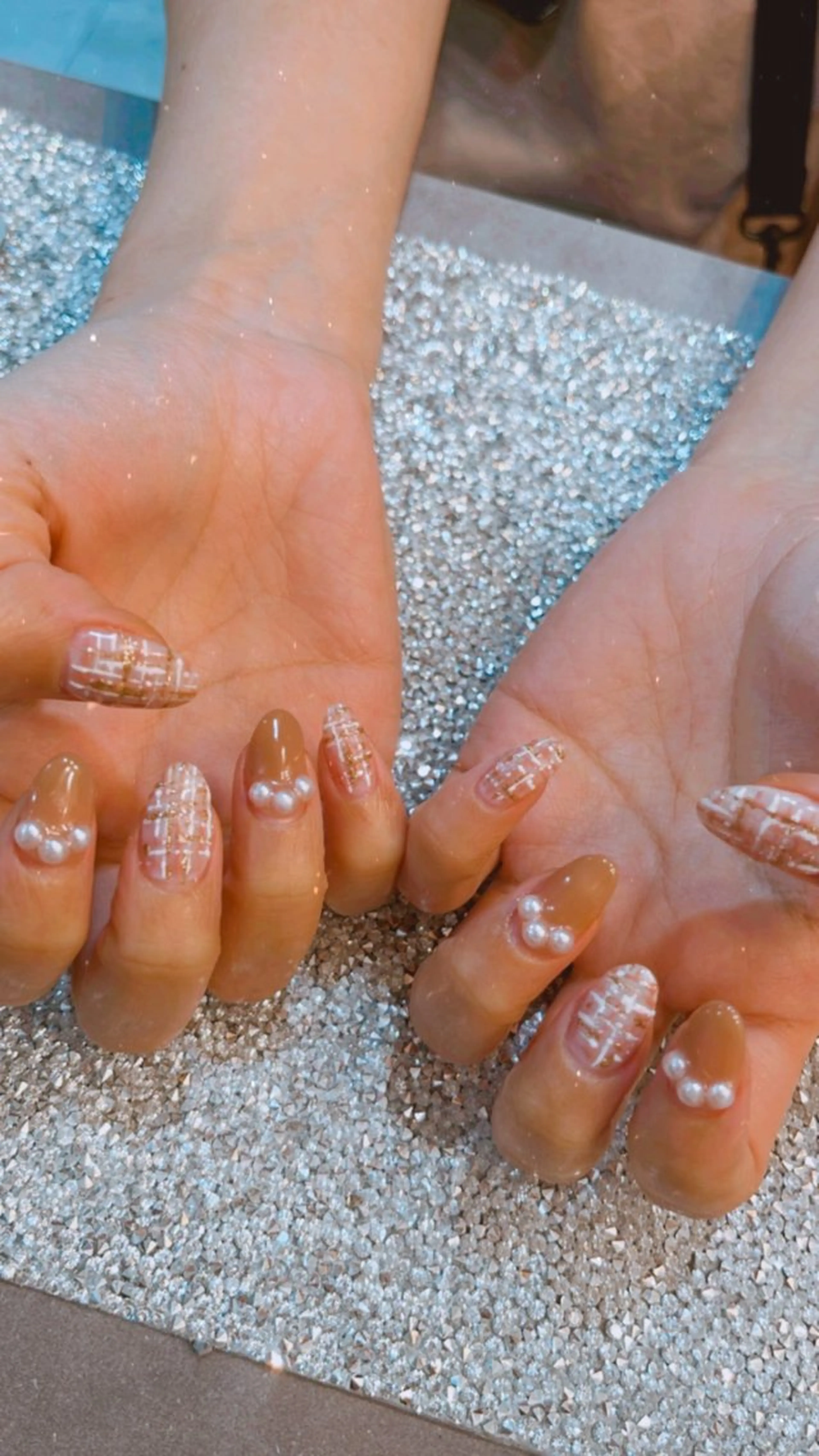 ネイル ツイードネイル wooone所属・鶴橋wooone nail.rieのネイルデザイン