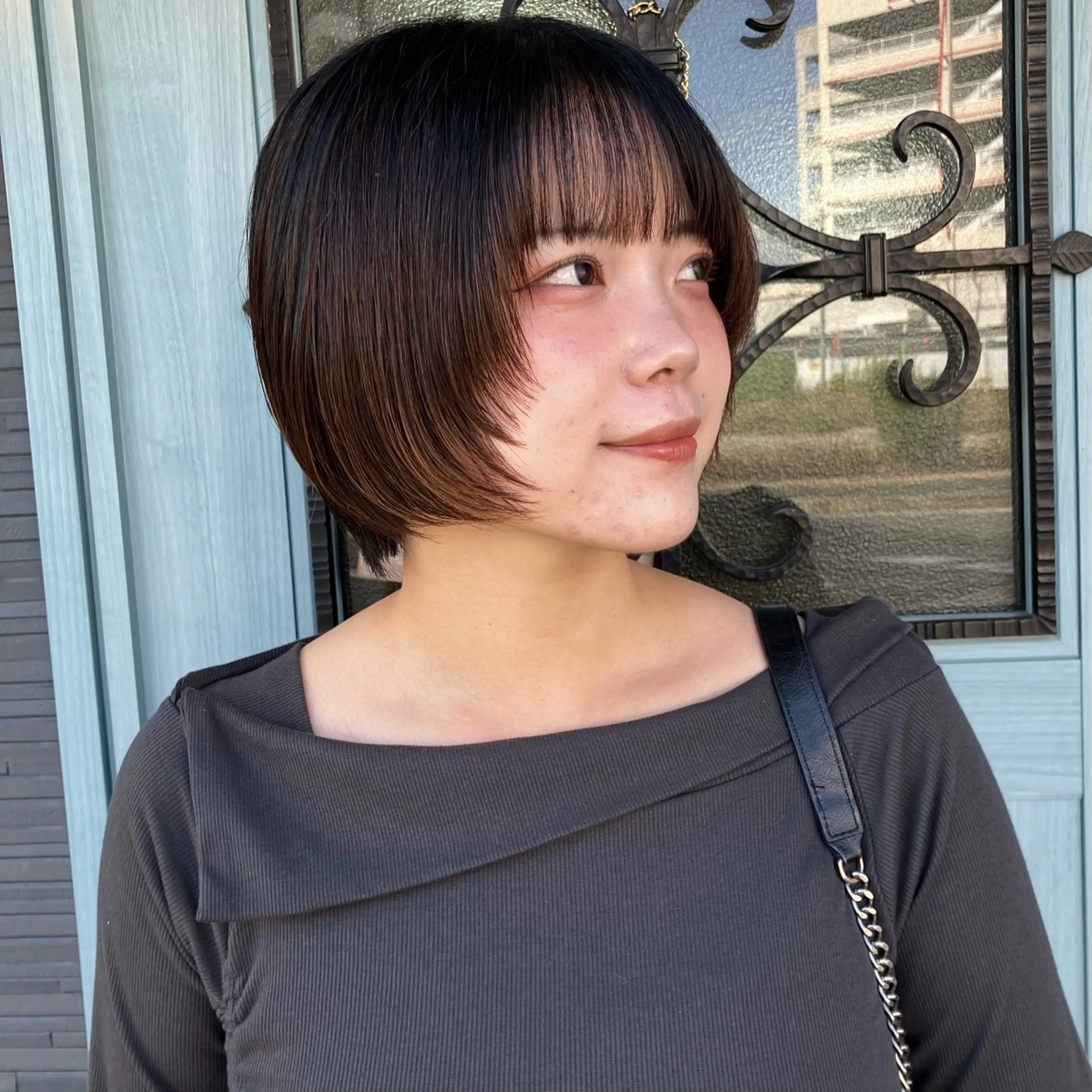 ショート 顔周りカット レイヤーカット ショートヘア カット ナチュラルヘア 🌱/久留米/あまのヘアスタイル