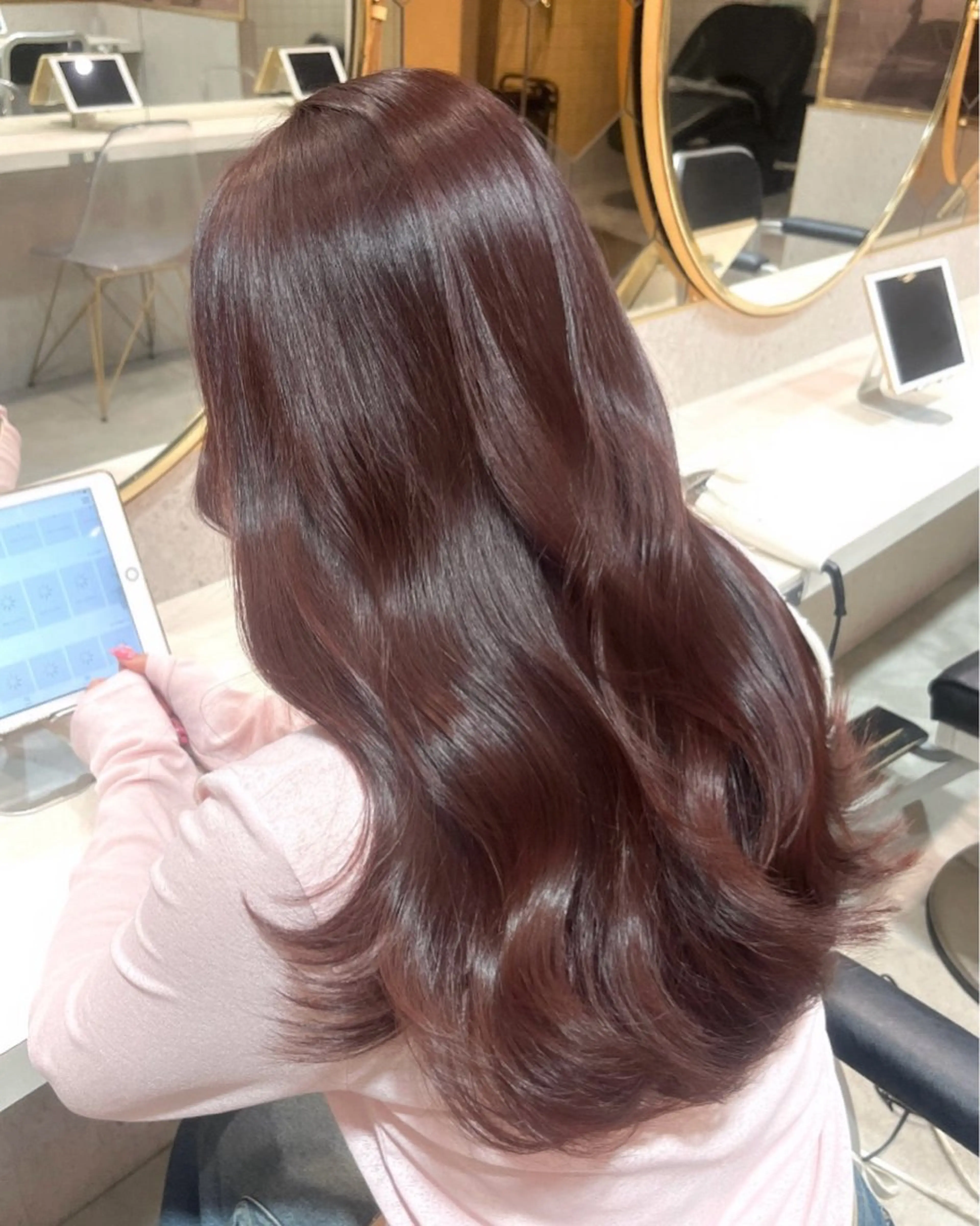 ロング 髪質改善 ロング トリートメント カット ヘアカラー トリートメント Loom.by Sea【新宿】所属・暖色カラー/新宿/韓 国風レイヤー鮫島志穂のヘアスタイル