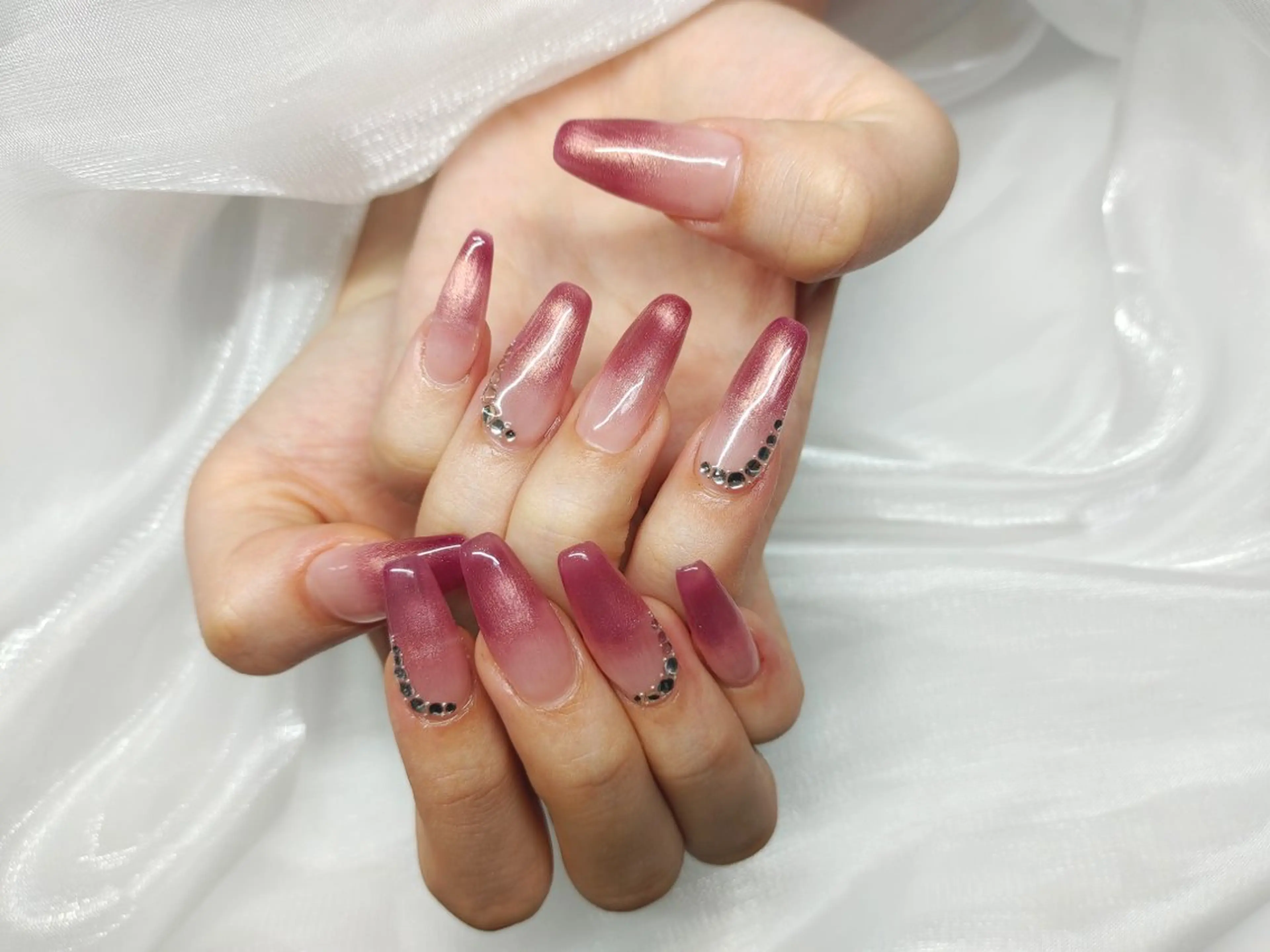 チップ長さ出し10本シンプルデザイン120分¥10990の写真