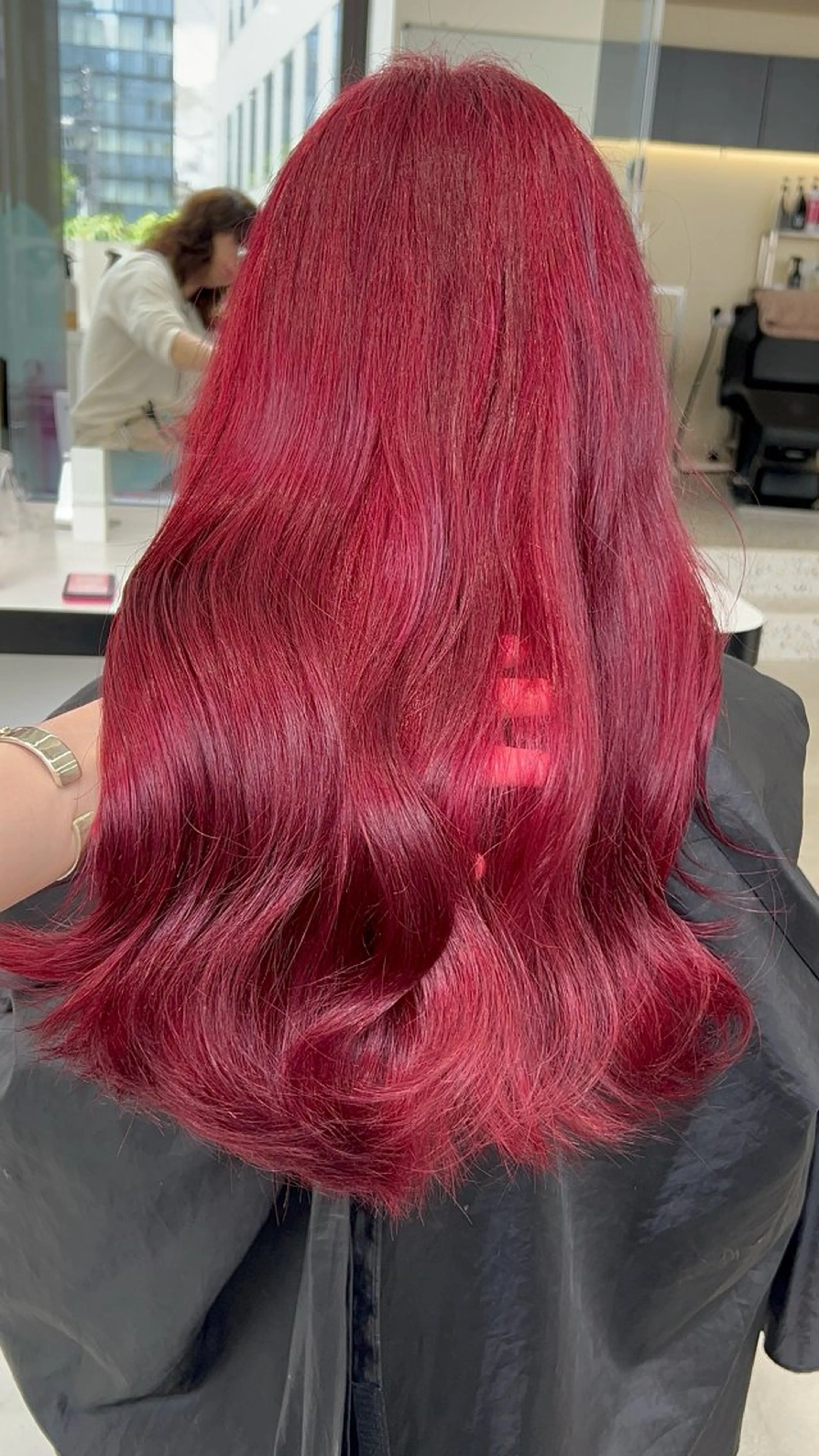 ロング カラー ヘアカラー トリートメント ヘッドスパ 履歴修正屋さん／ ブロンド／ホワイトのヘアスタイル