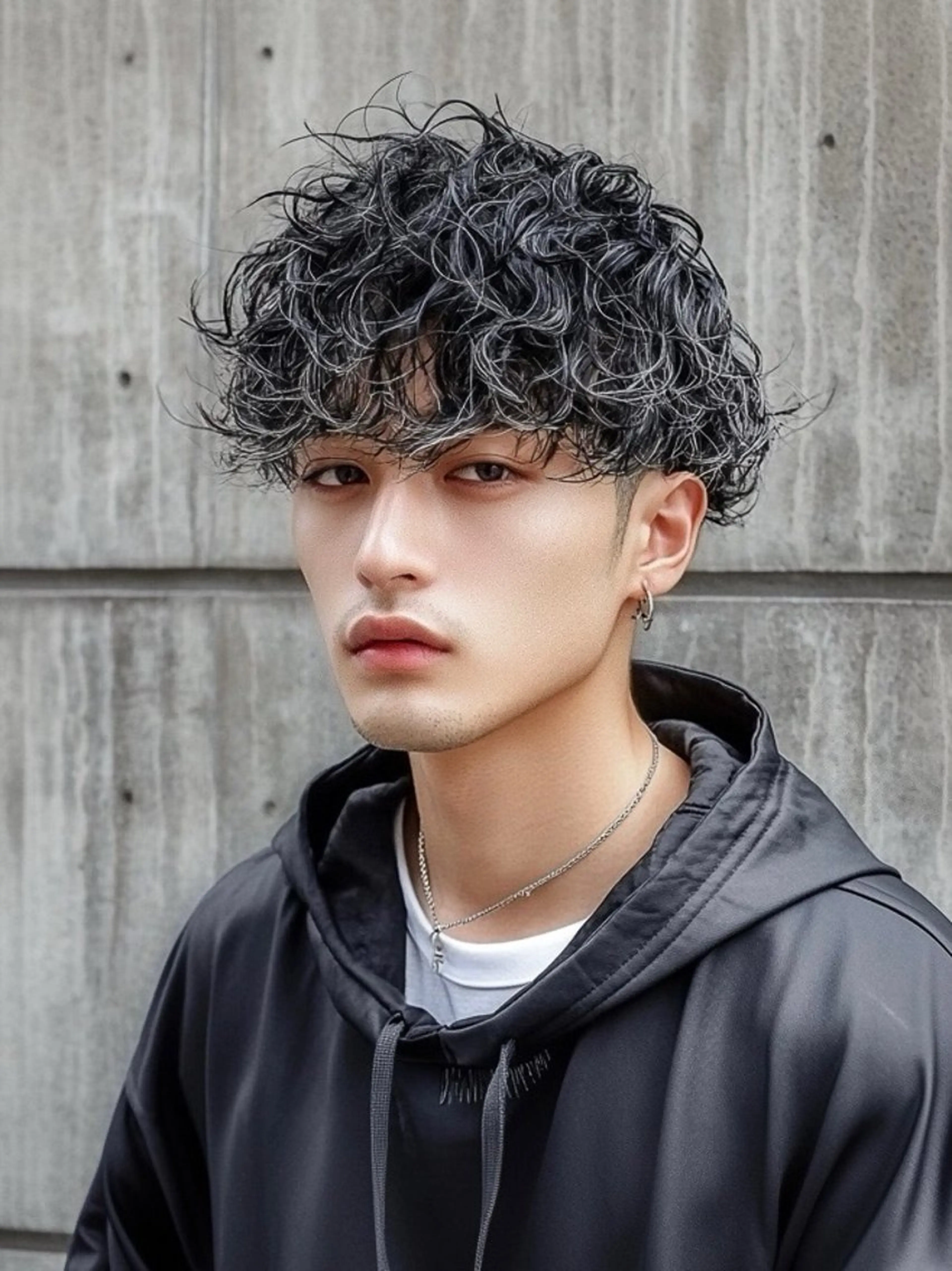 ショート パーマ メンズ メンズハイトーン メンズバレイヤージュのヘアスタイル