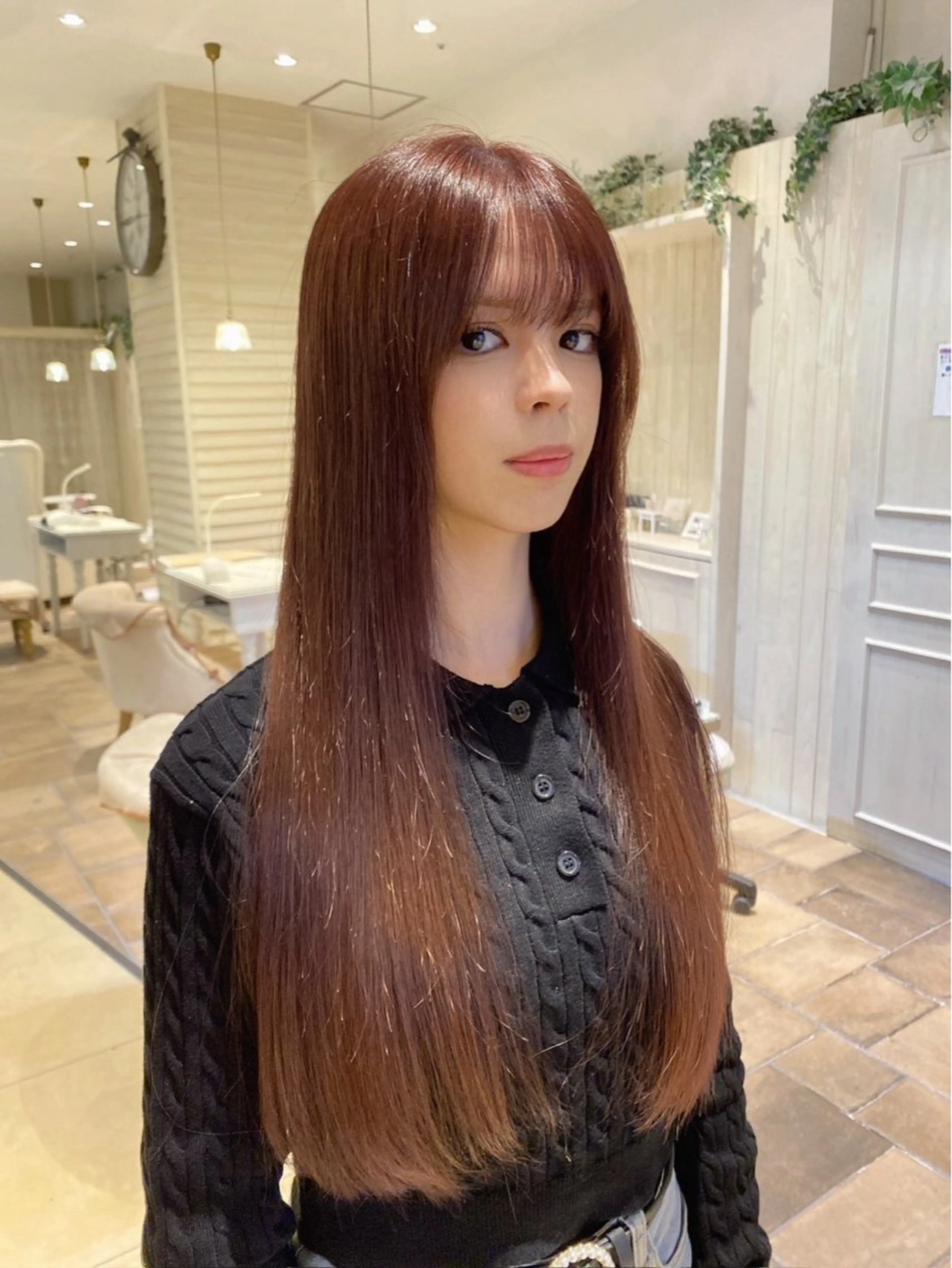 ロング カラー ブリーチ ダブルカラー ブリーチなしカラー 髪質改善 韓国風ヘア カット ヘアカラー トリートメント Maison Annex【心斎橋/レイヤーカット/ブリーチなしダブルカラー/髪質改善カラー】所属・レイヤーカット/ 心斎橋　MACOのヘアスタイル