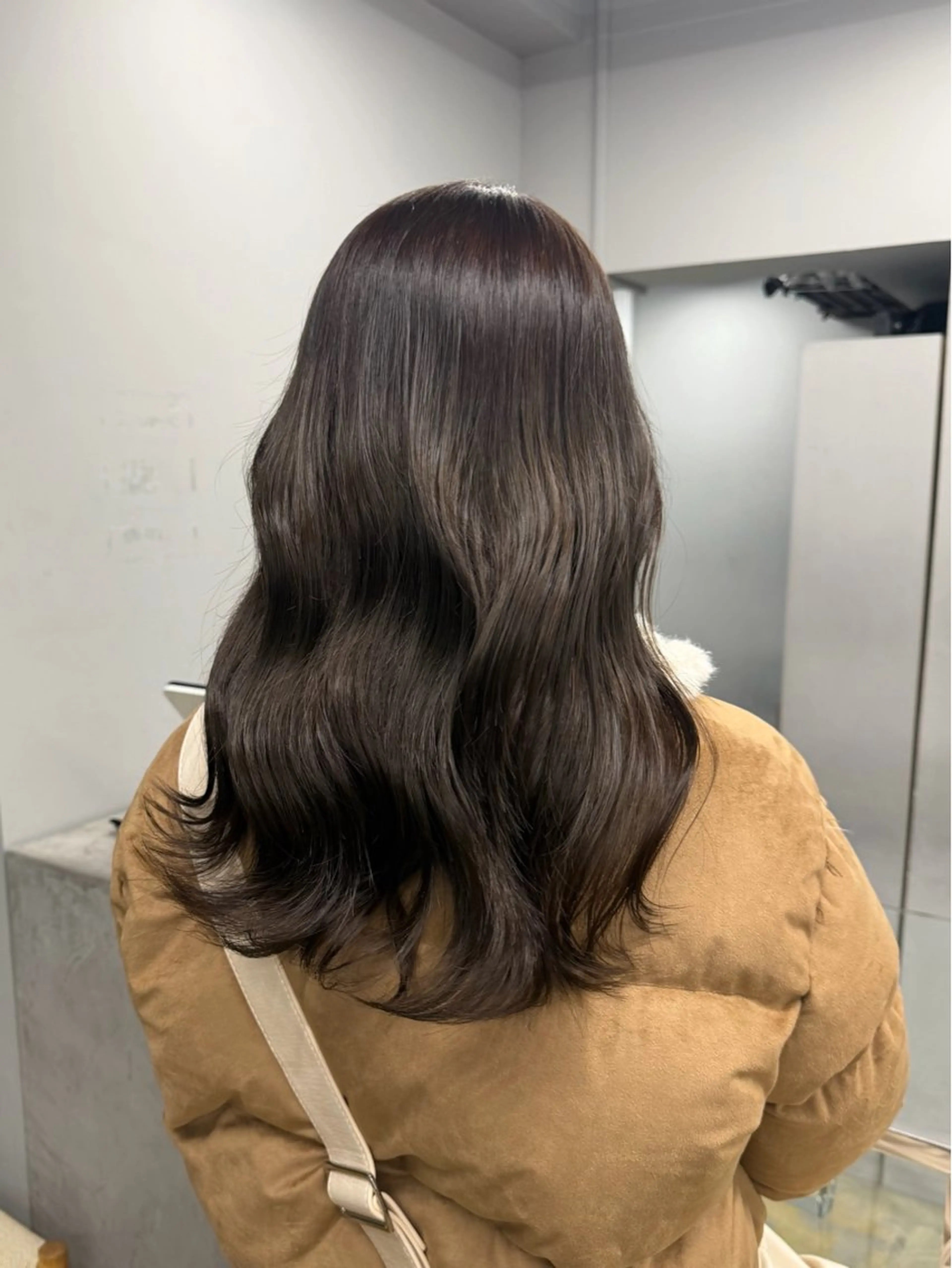 セミロング カラー ヘアカラー 愛莉/ラベンダー/ ベージュ/ブラウンのヘアスタイル