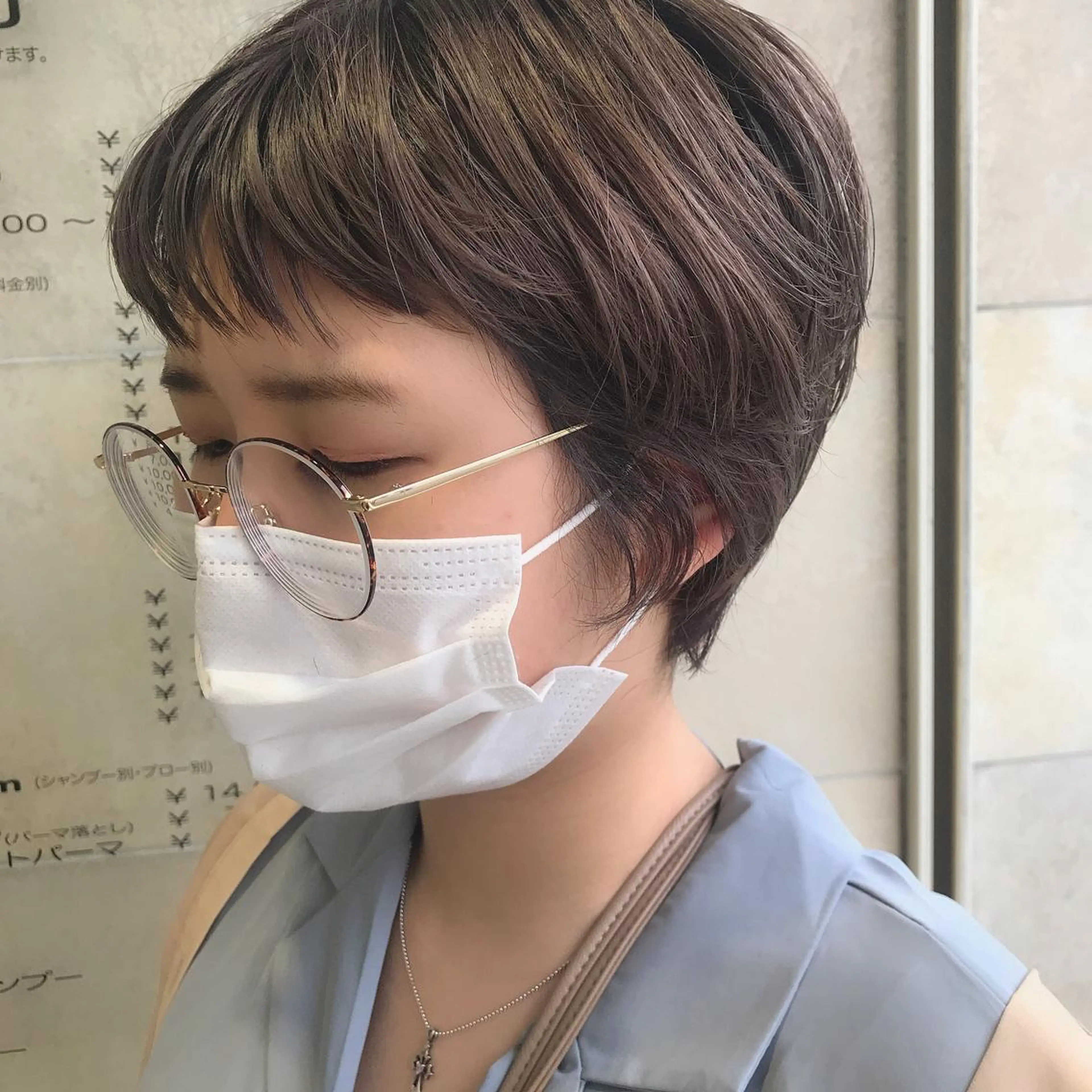 ショート カラー ショートヘア ワイドバング カット ヘアカラー トリートメント 田中 あかねのヘアスタイル