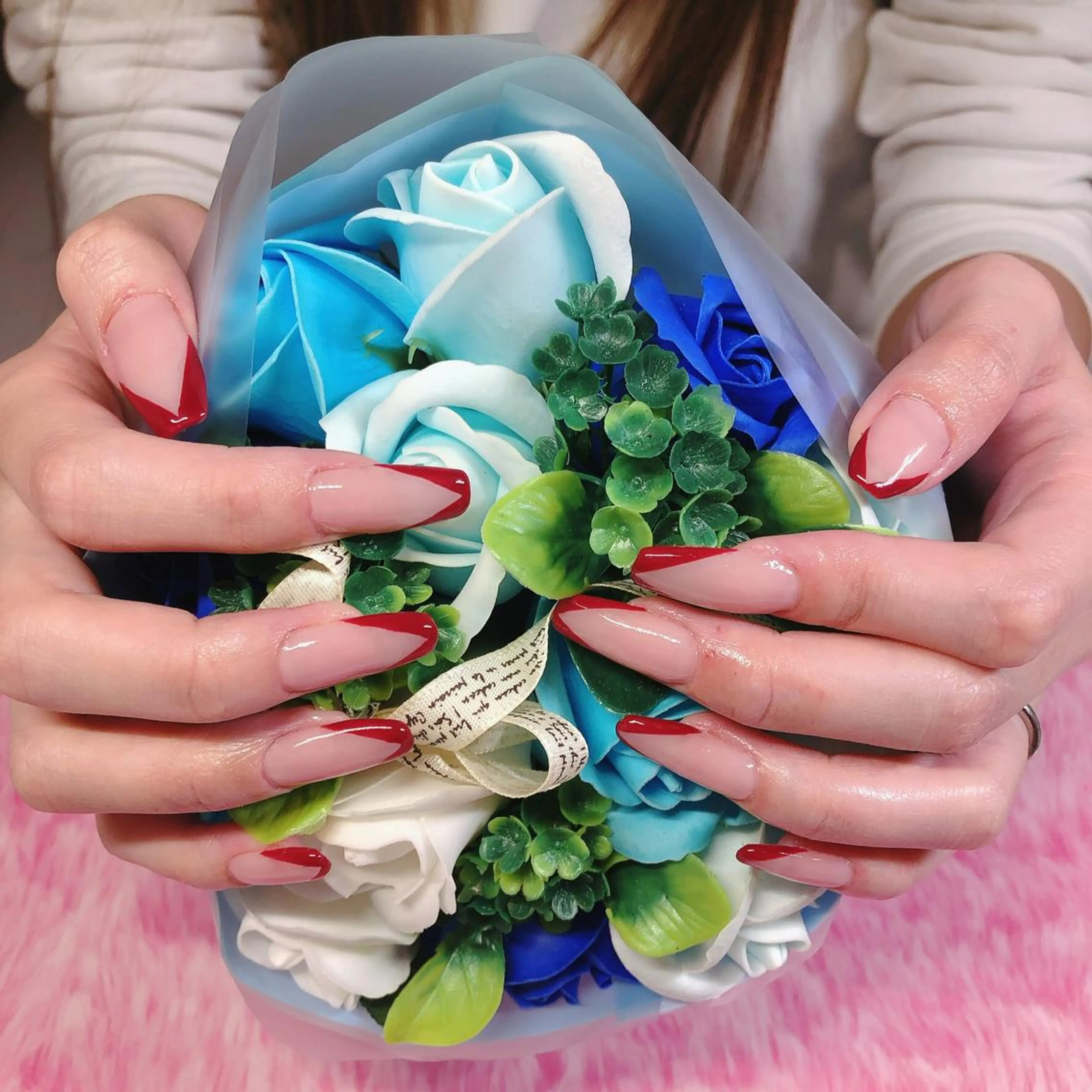 ネイル ボルドー フレンチネイル 奥園 良恵のネイルデザイン