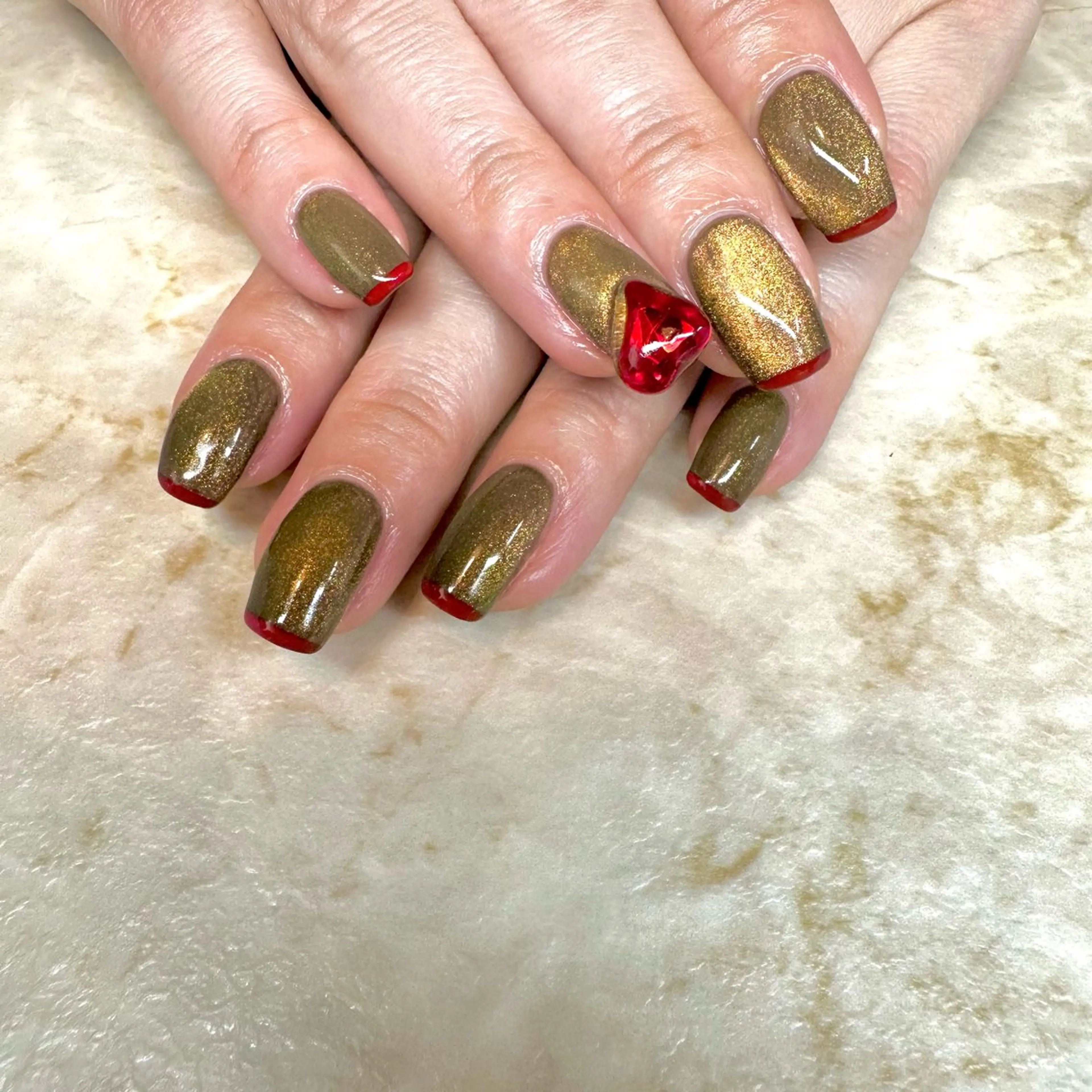 ネイル ハート ハンドネイル フットネイル GéRanium Harukaのネイルデザイン