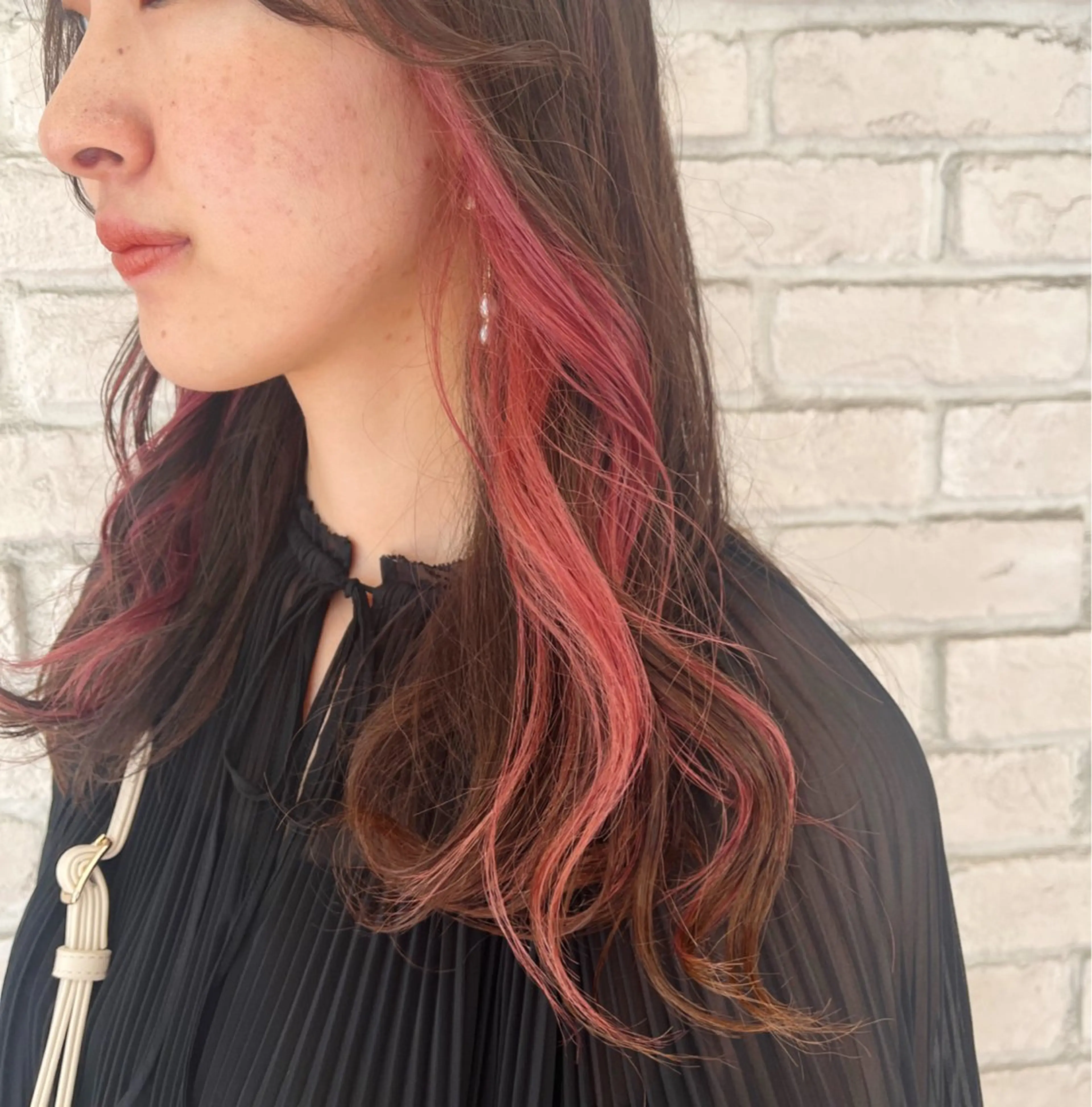 ロング カラー イヤリングカラー ヘアカラー ガーリー/暖色カラー /横浜/さくらのヘアスタイル