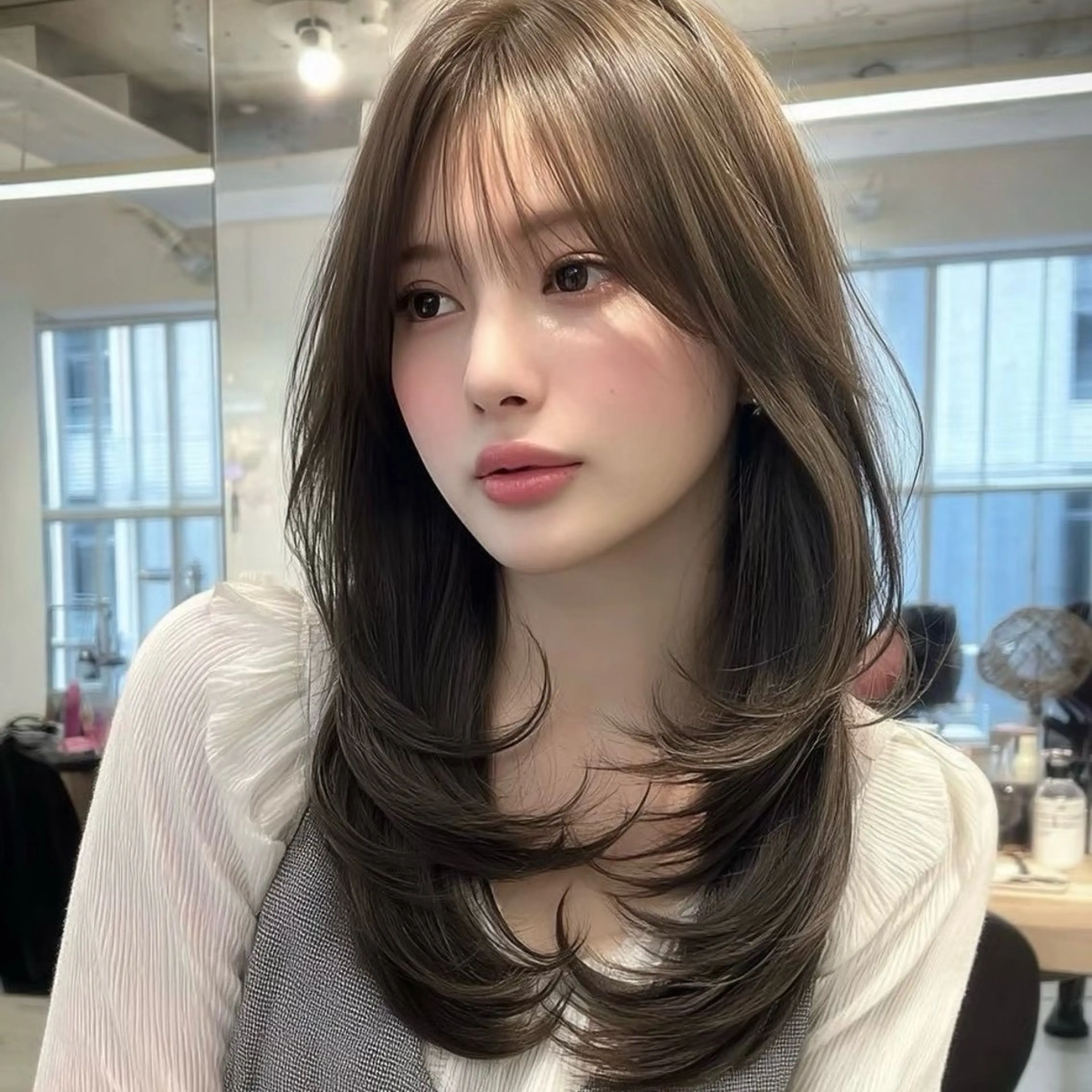 ロング 髪質改善 韓国風ヘア トリートメント hina/艶カラー/ 縮毛矯正/梅田のヘアスタイル