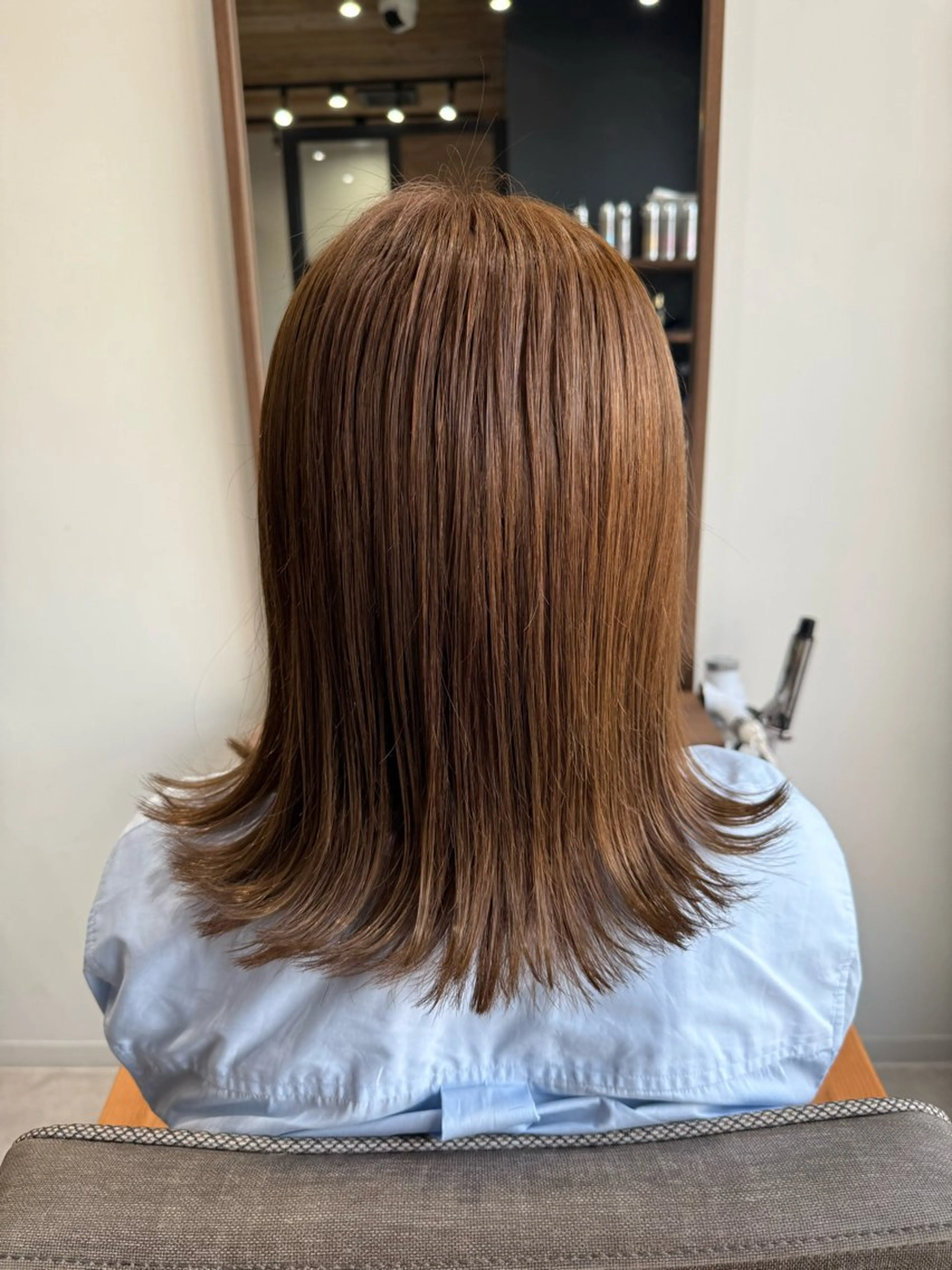 ミディアム カット ヘアカラー トリートメント 舟橋 瑞稀のヘアスタイル