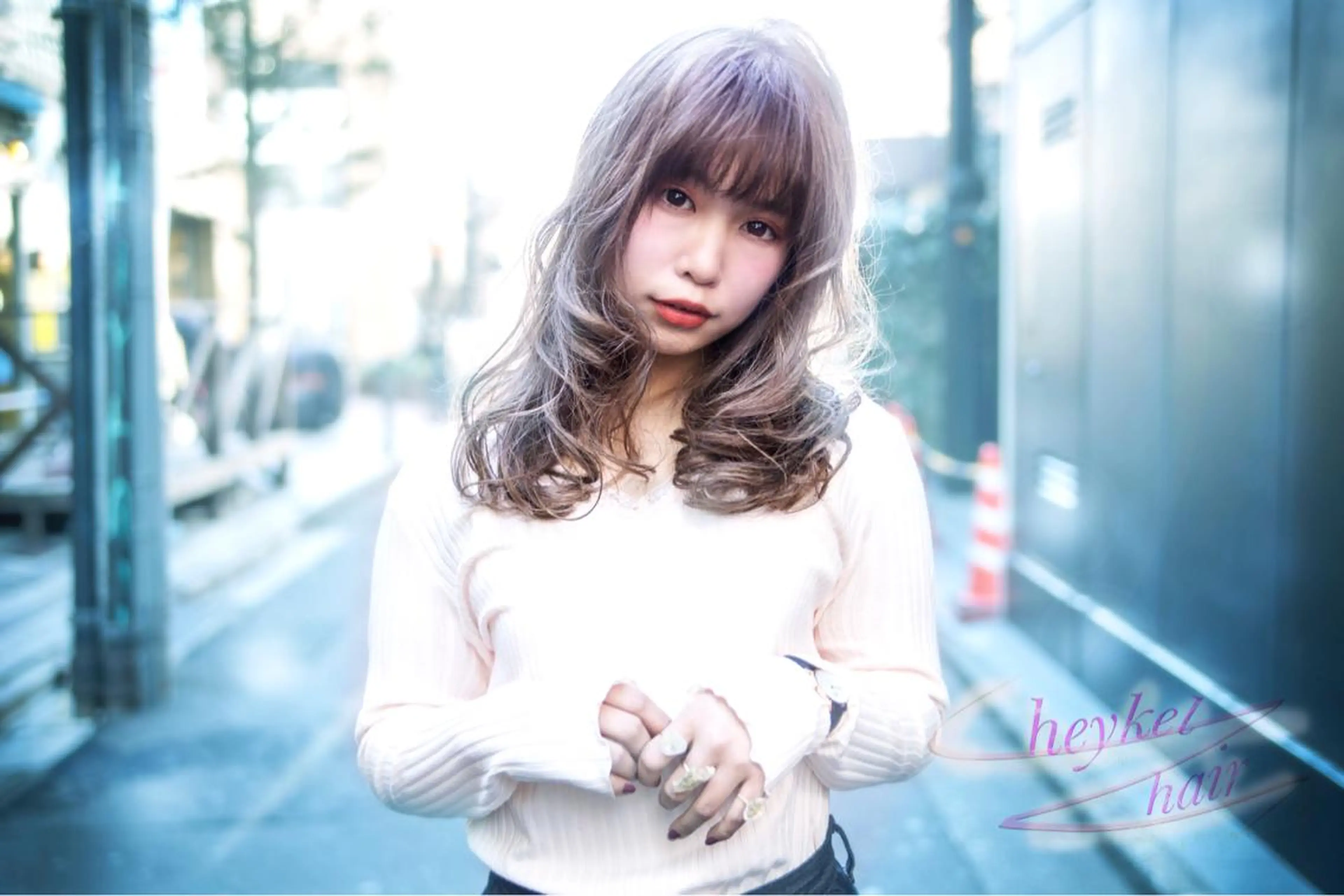 セミロング カラー Re:ta Hair 飯田淳平のヘアスタイル