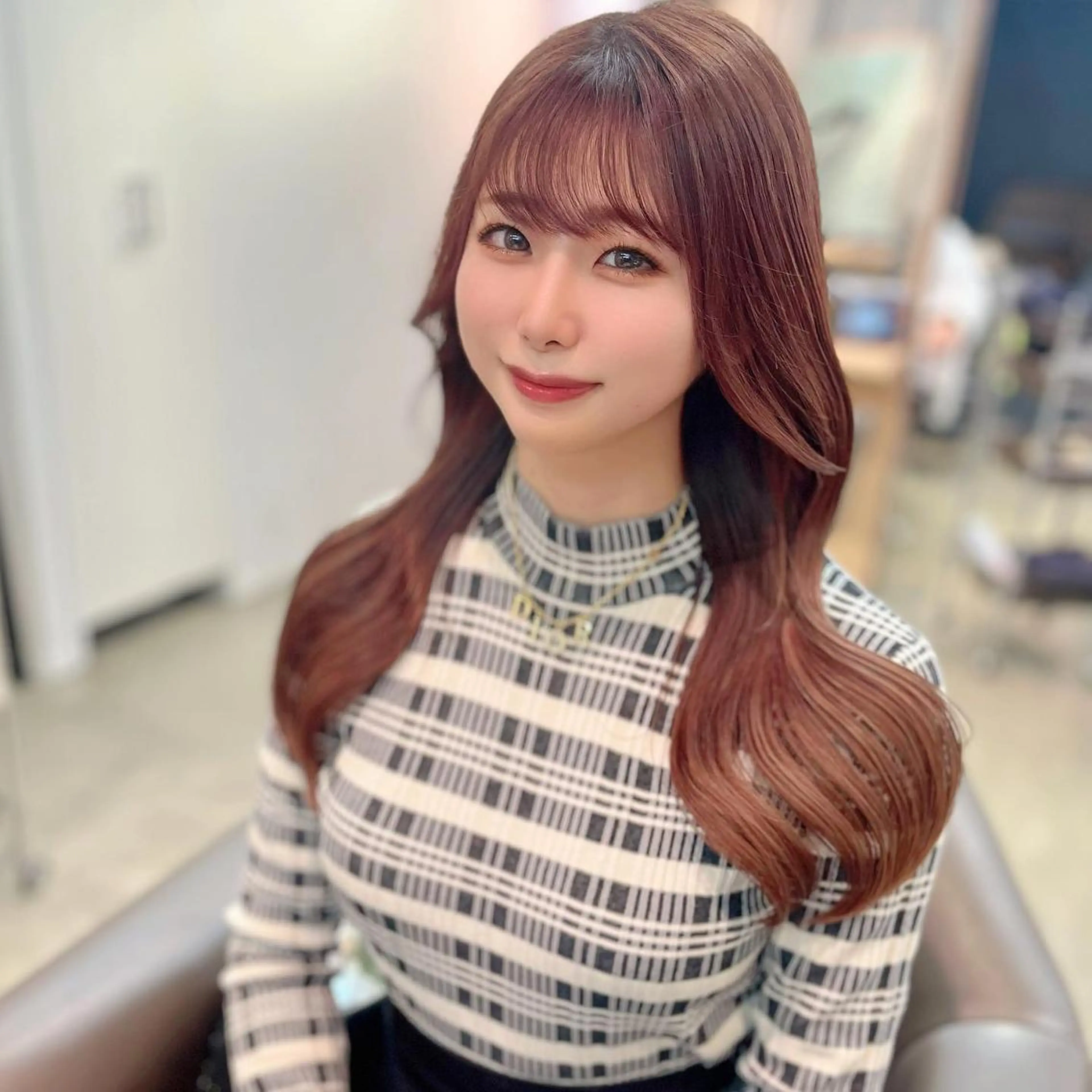 ロング くびれヘア くせ毛 顔周りカット ハイライト 髪質改善 韓国/髪質改善💘 櫻井かれんのヘアスタイル