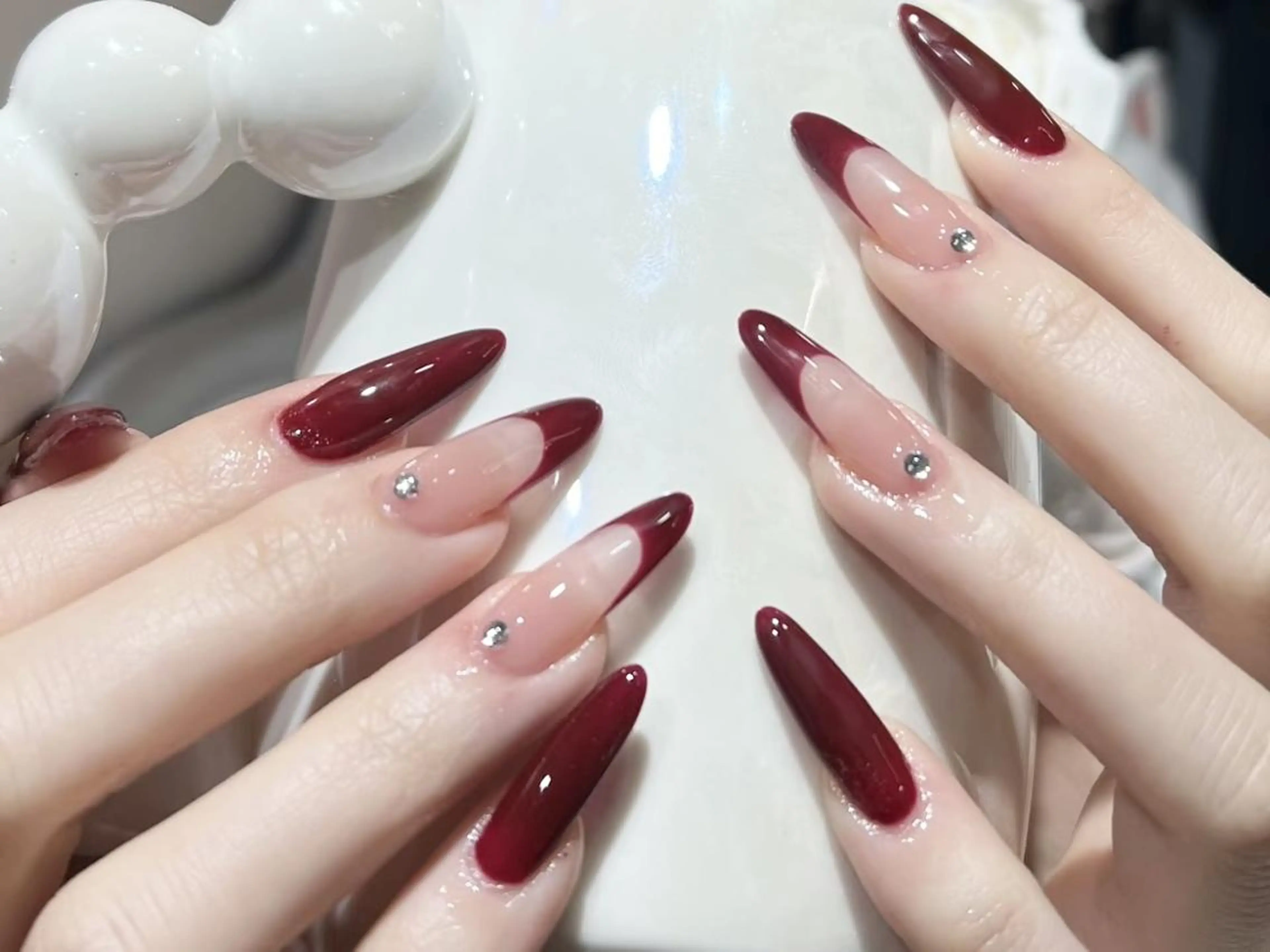 メンズ ネイル メンズ韓国風 オーロラネイル チークネイル 長さ出し フットネイル 【スカルプ専門店】 Naomi nailのネイルデザイン