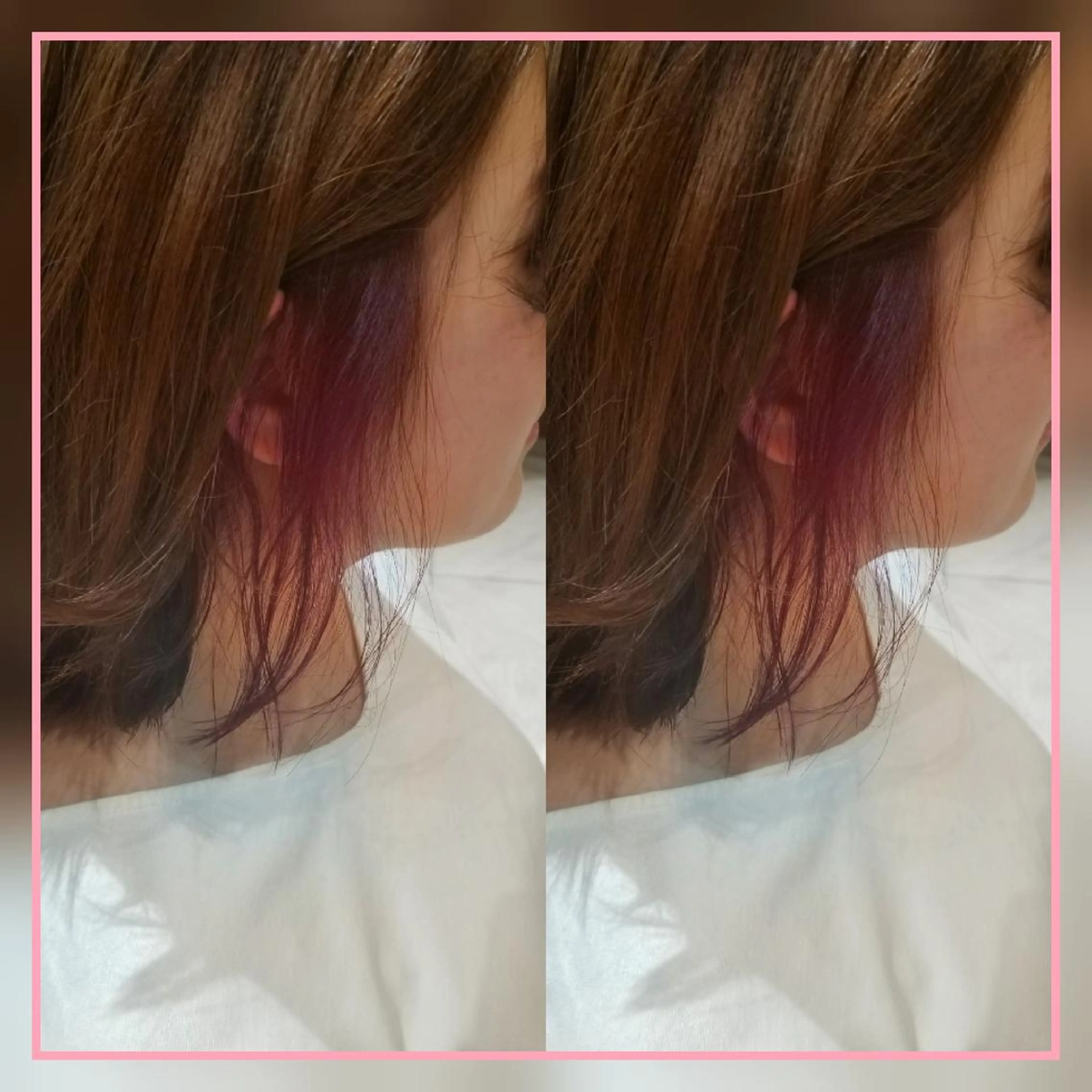 ミディアム カラー ブリーチ インナーカラー ラベンダーカラー ラベンダーピンク ピンクカラー [Lil by  JIL BLAN]所属・田中 孝征のヘアスタイル