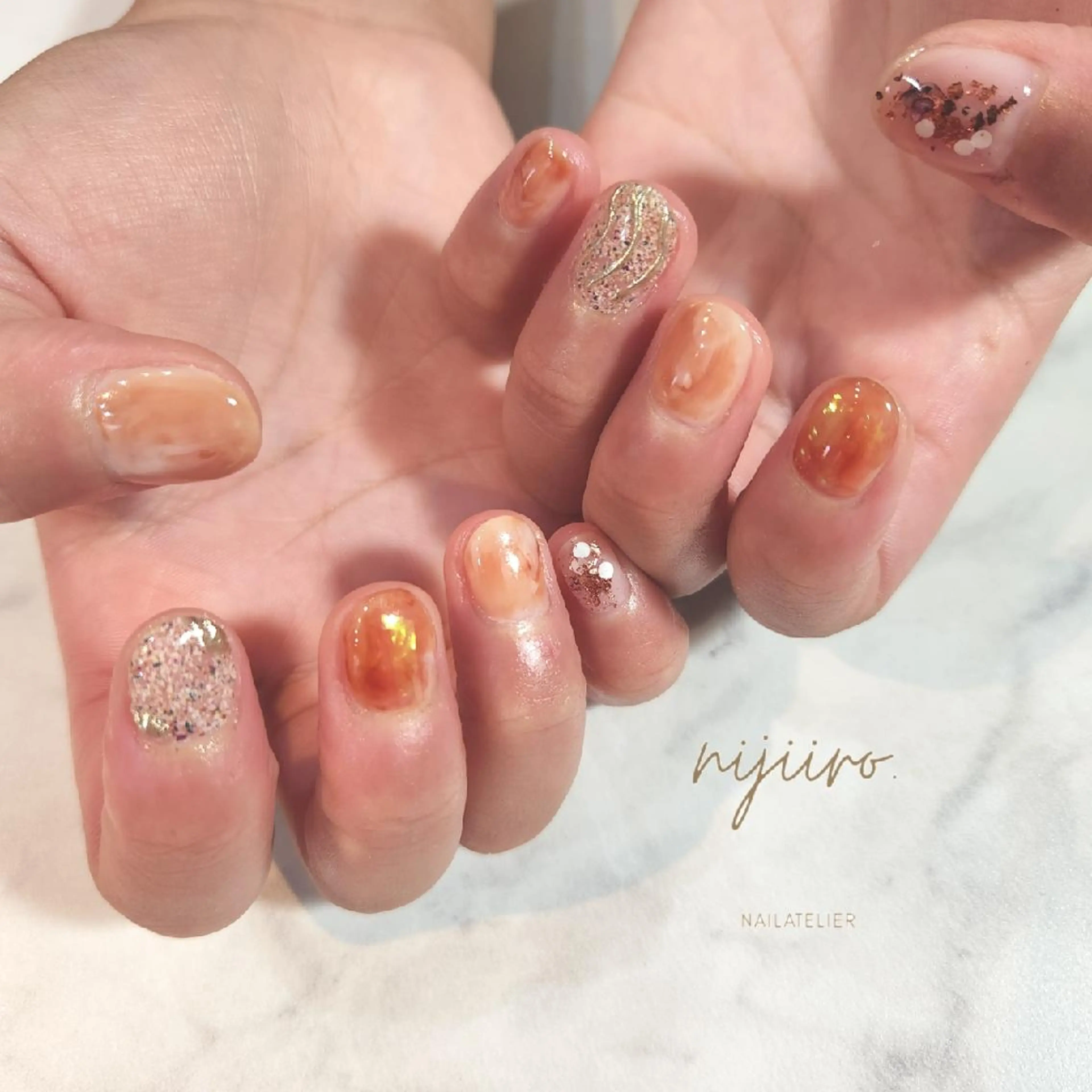 ネイル ハンドネイル nailatelier nijiiro.所属・nijiiro🌈 サトウのネイルデザイン
