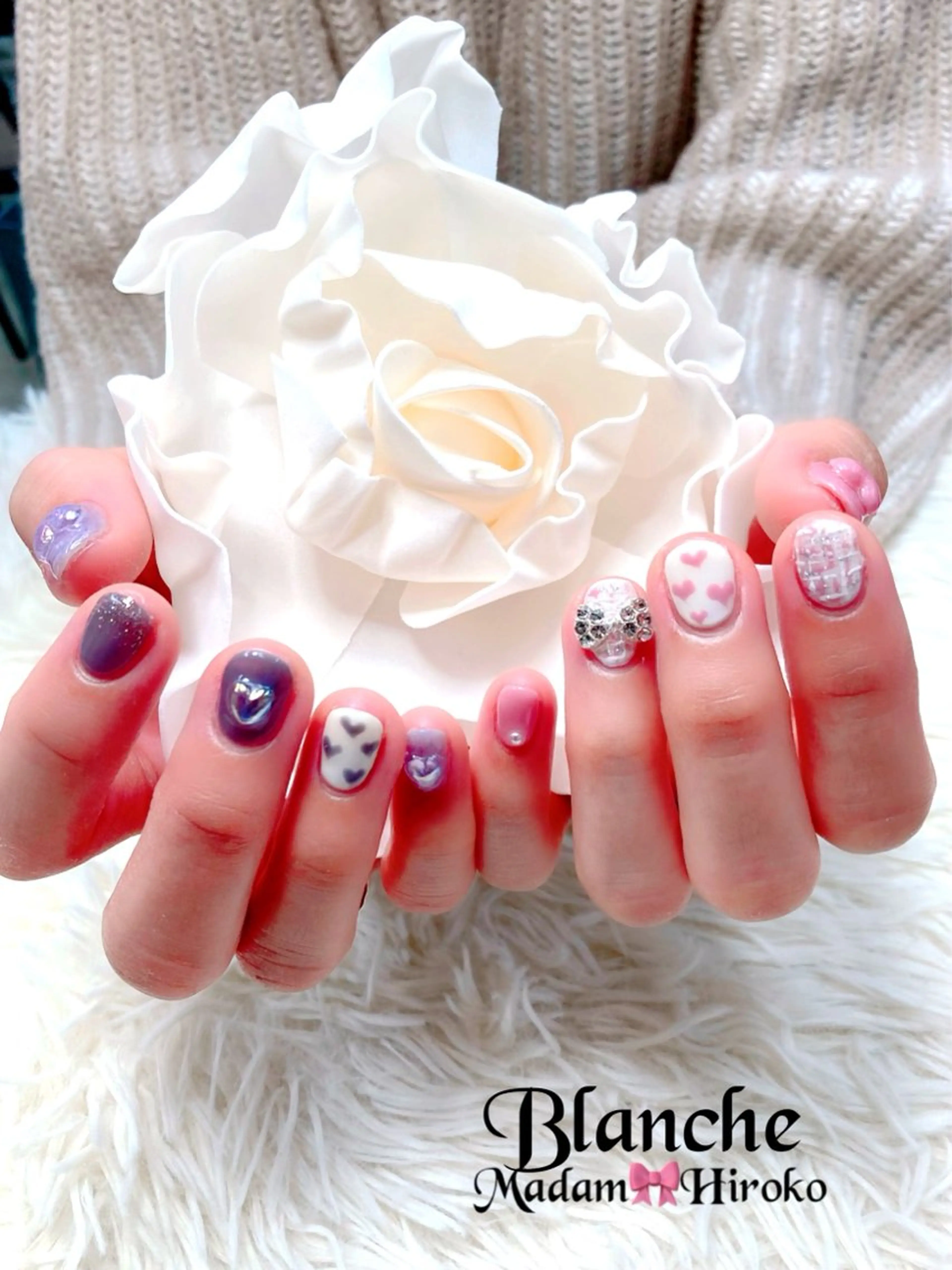 ネイル ハート Lianネイル 寛子Lianのネイルデザイン