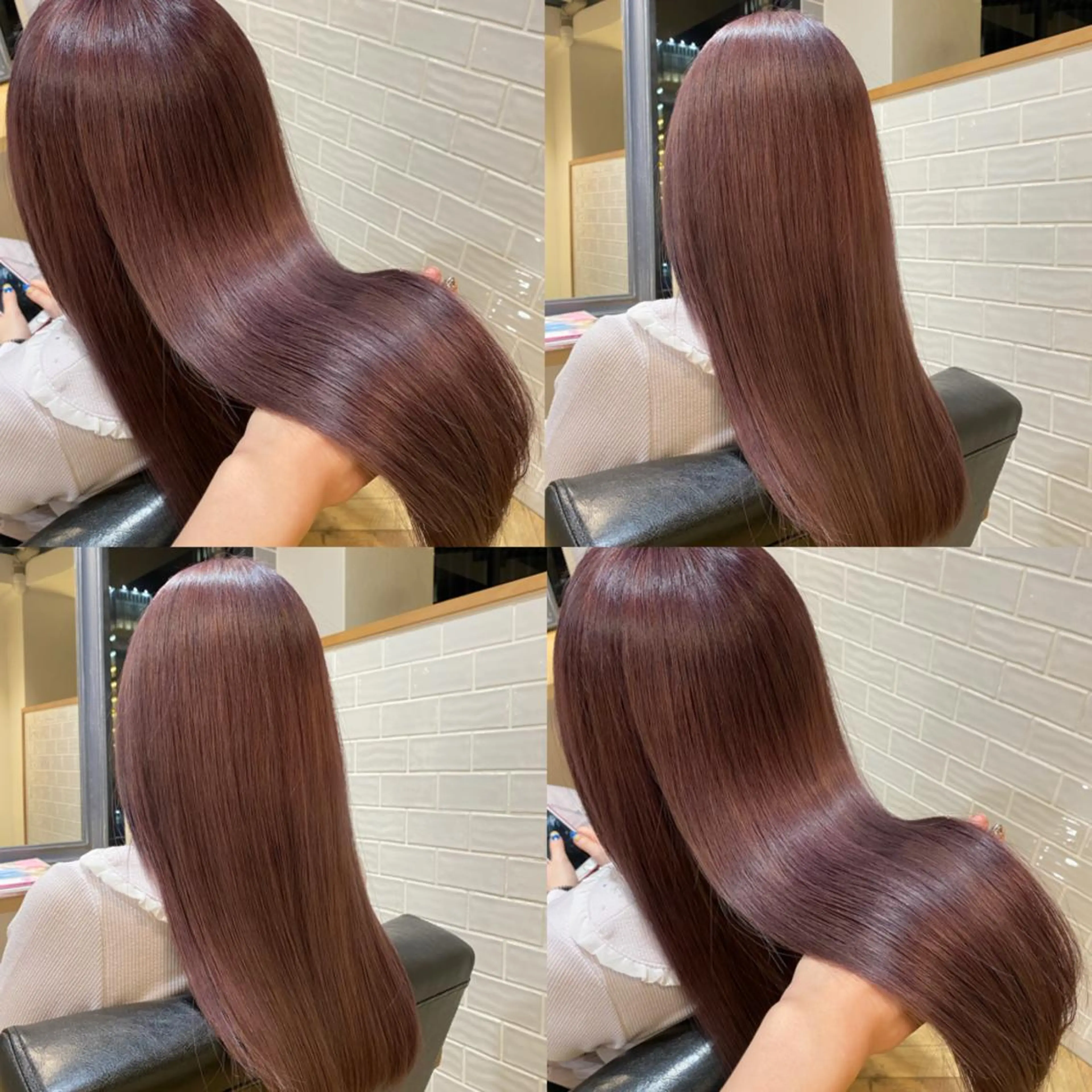 ロング カラー ブリーチ ラベンダーカラー ピンクカラー ピンクラベンダー 艶カラー/韓国顔周り 🎀mamiのヘアスタイル