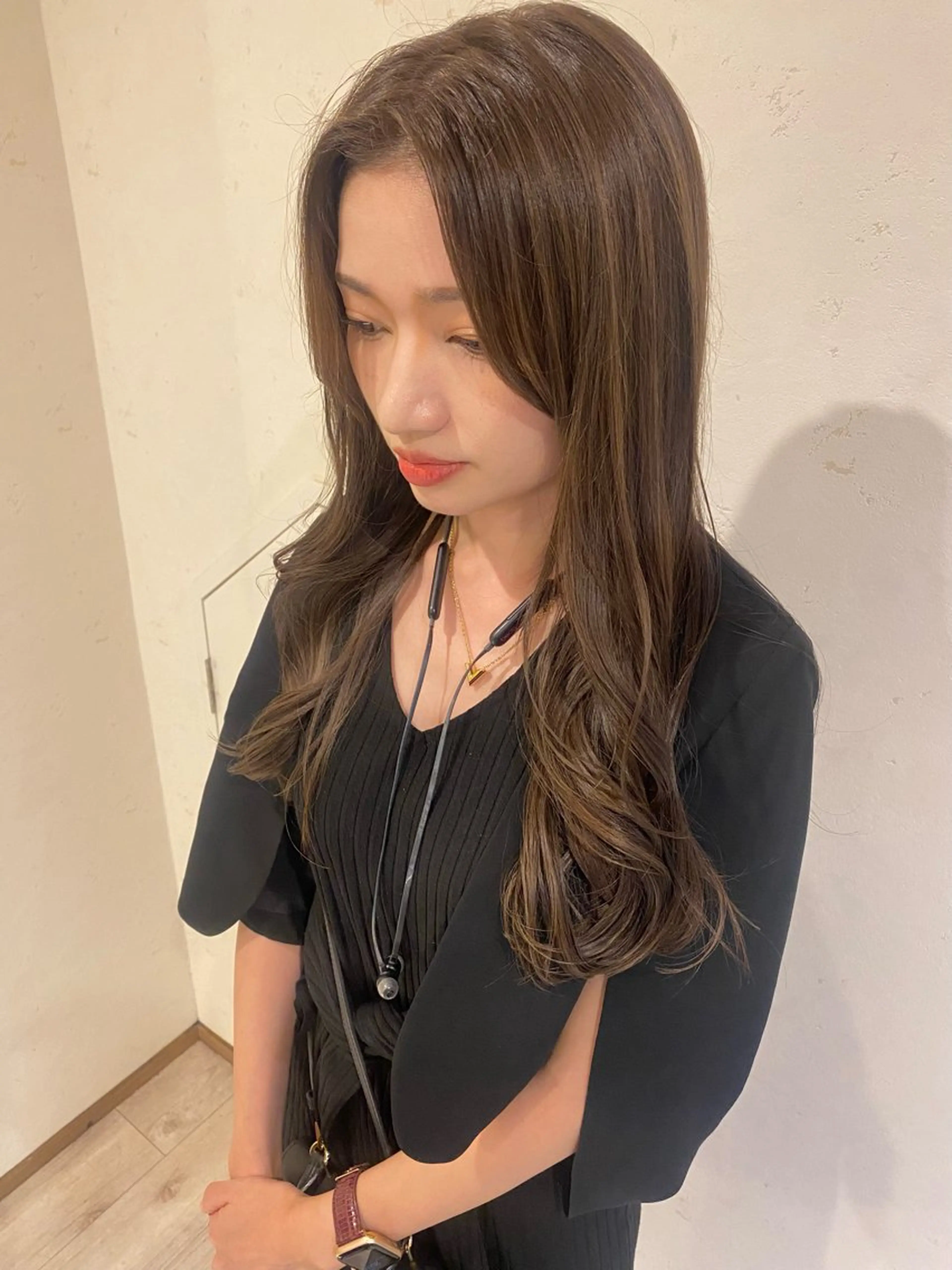 ミディアム カラー カット ヘアカラー トリートメント 🍑 モモカ🍑のヘアスタイル