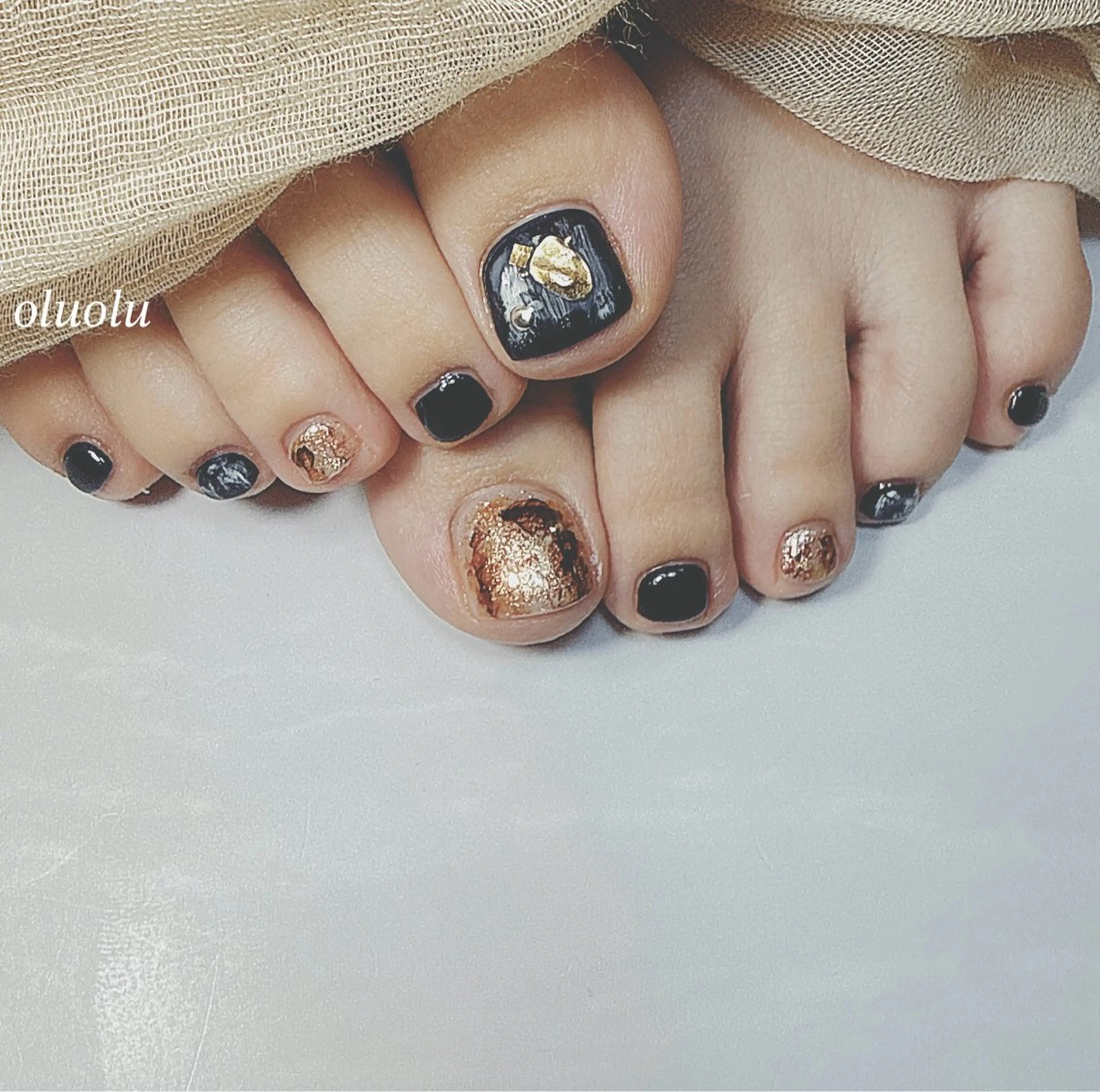 ネイル フットネイル ニュアンスネイル フットネイル 大村 紬華のネイルデザイン