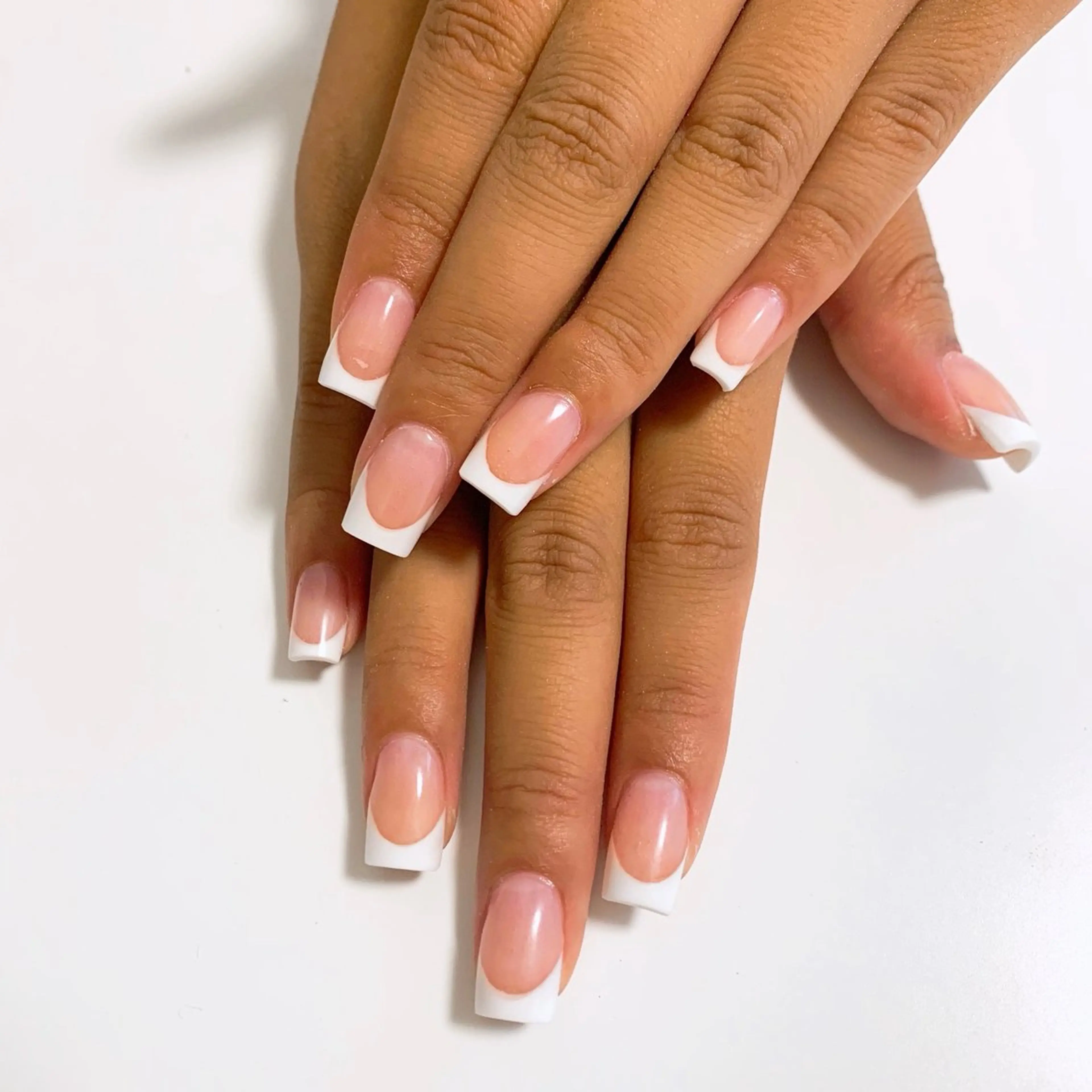 ネイル クリアネイル ピンク ハンドネイル ⭐︎休業中の練習⭐︎ JNA認定講師髙橋のネイルデザイン