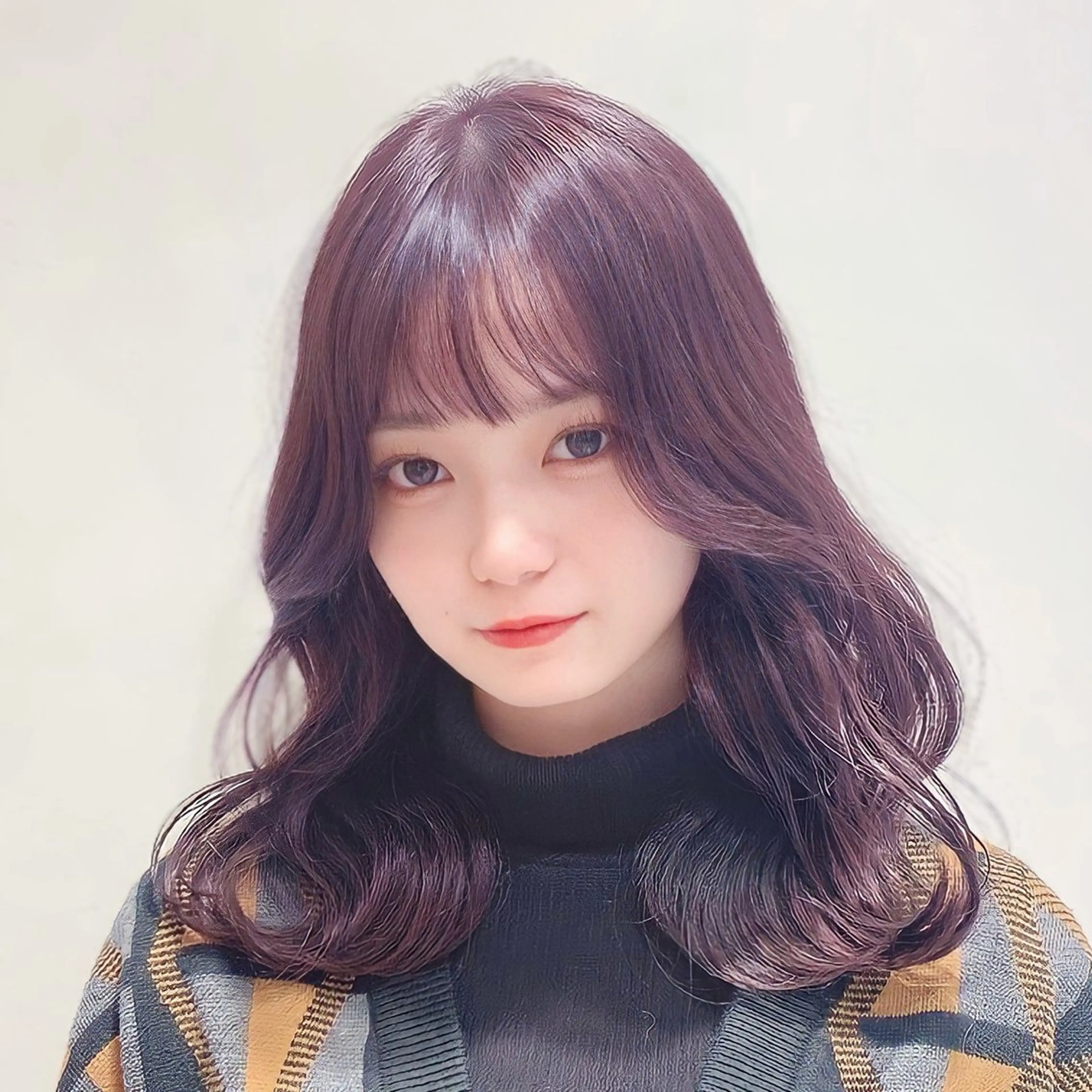 ミディアム カラー カット ヘアカラー トリートメント ヘッドスパ ヘアセット 韓国ヘア/レイヤー/ 顔まわり/りょーとのヘアスタイル