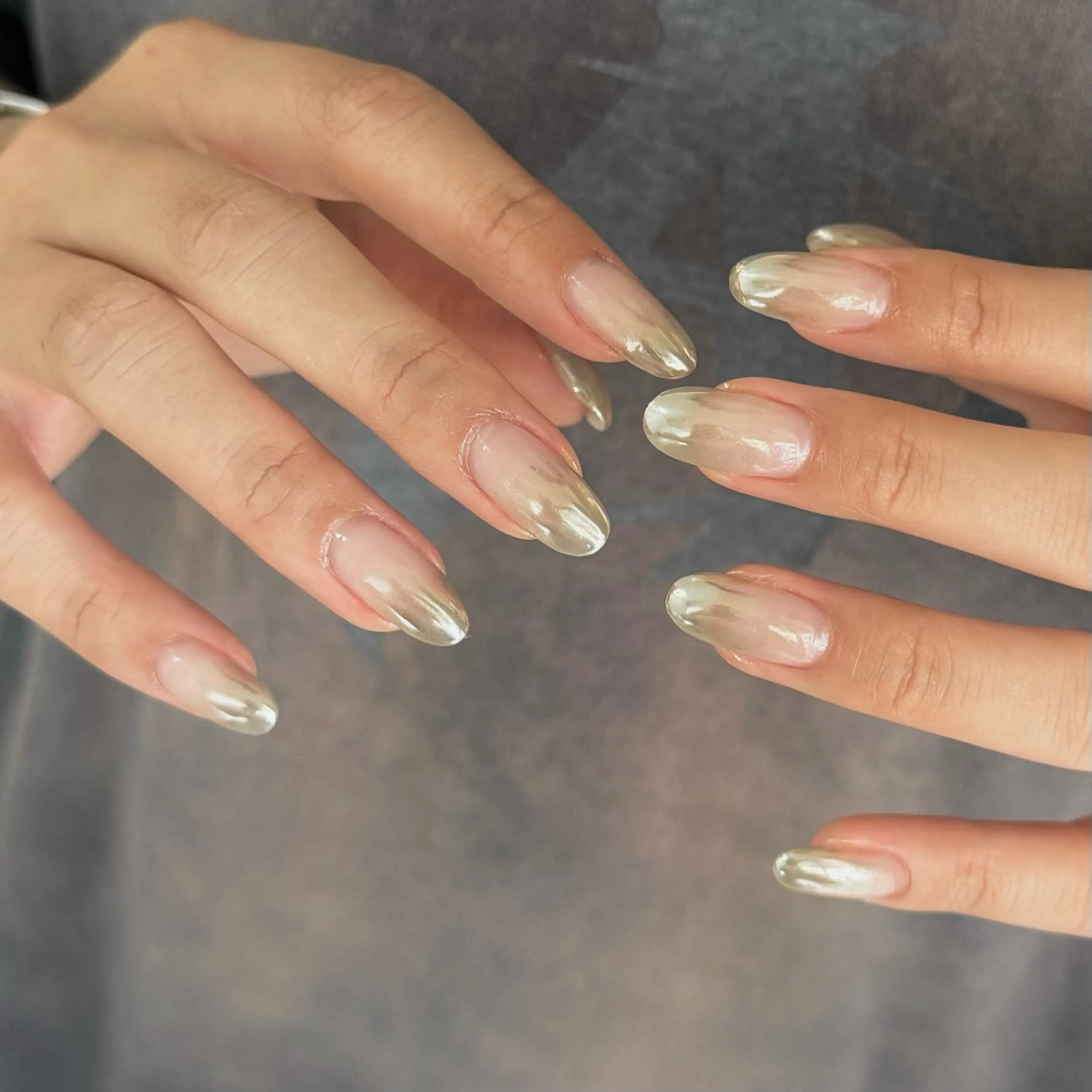 ネイル グラデーション ミラーネイル ハンドネイル HARUKA ネイリスト福岡/薬院のネイルデザイン