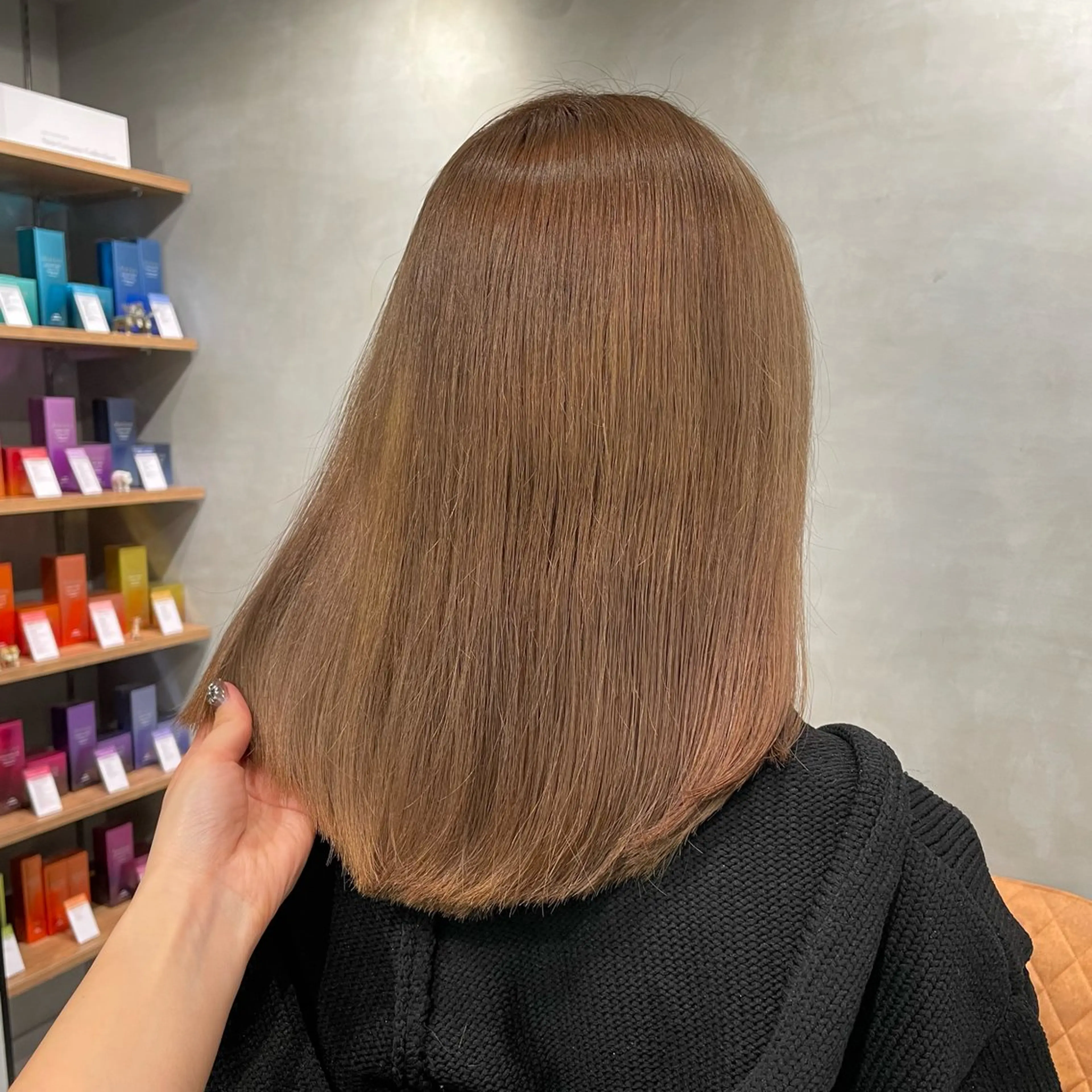 ミディアム カラー カット ヘアカラー ヘッドスパ ヘアセット 暖色レイヤー 🥀REIRIのヘアスタイル