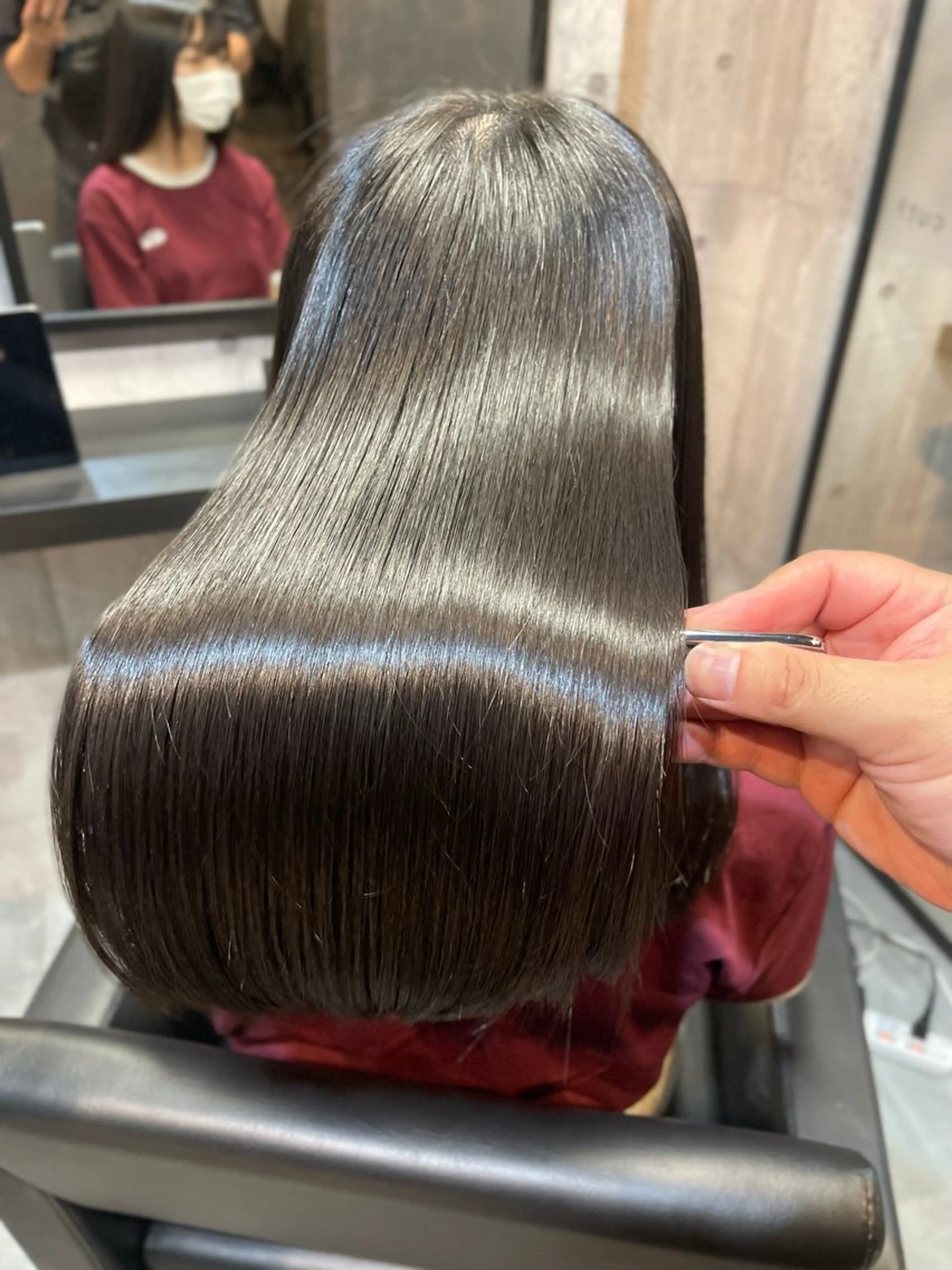 ロング 髪質改善 縮毛矯正 トリートメント 酸熱トリートメント 髪質改善縮毛矯正 💍谷口克也のヘアスタイル