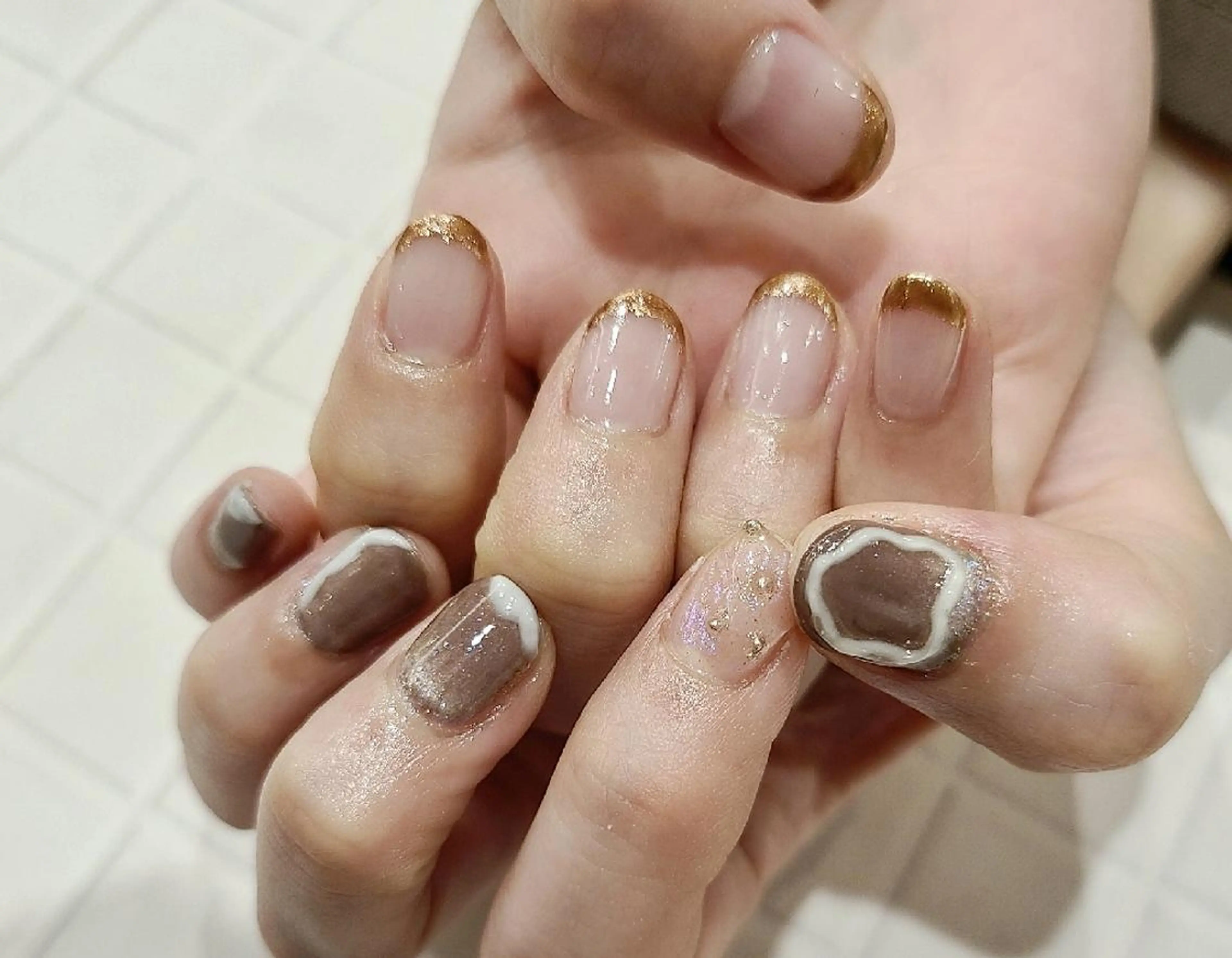 ネイル ニュアンスネイル 関口 友菜のヘアスタイル